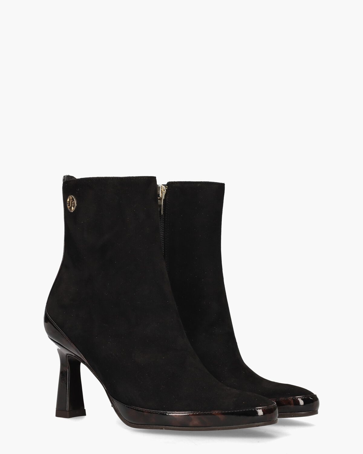 Saxi 01.13 Zwart/Bruin Dames Enkelboots