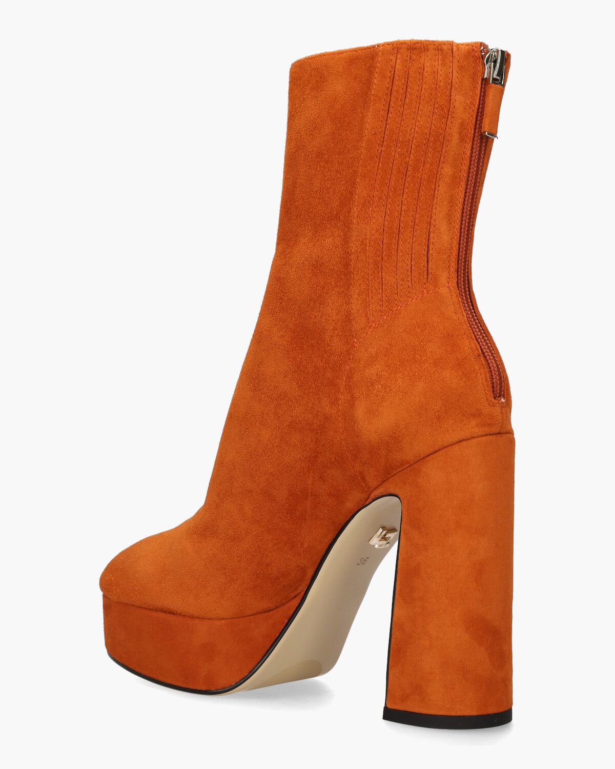 034T30BK Oranje Dames Enkelboots