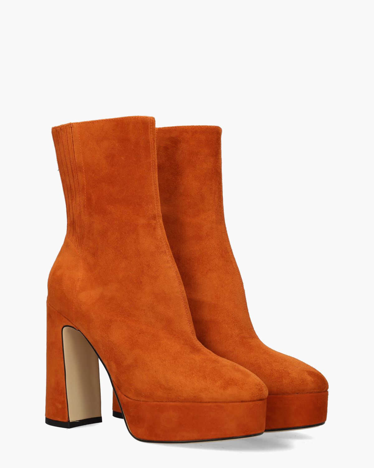 034T30BK Oranje Dames Enkelboots