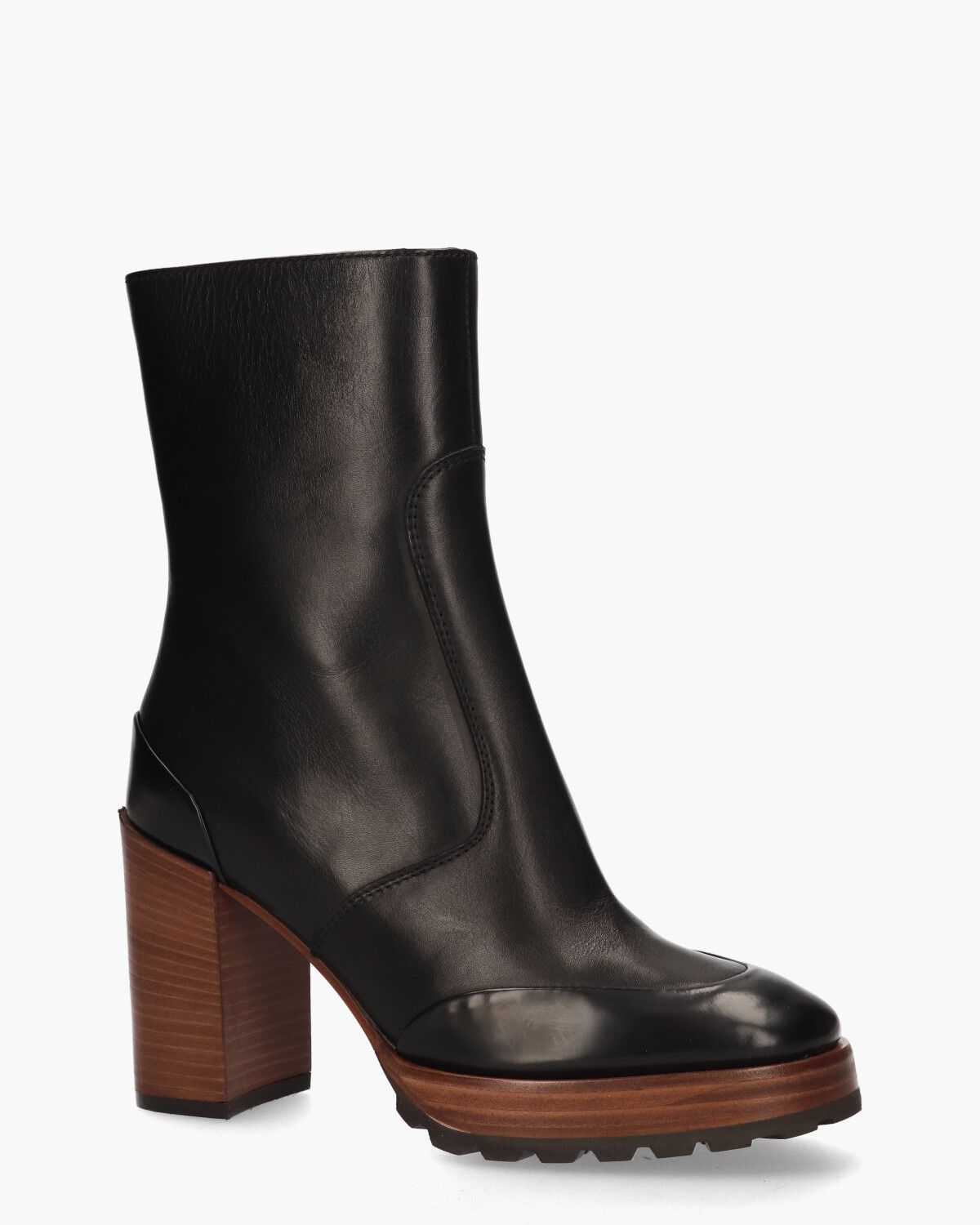 B4897 Zwart Dames Enkelboots