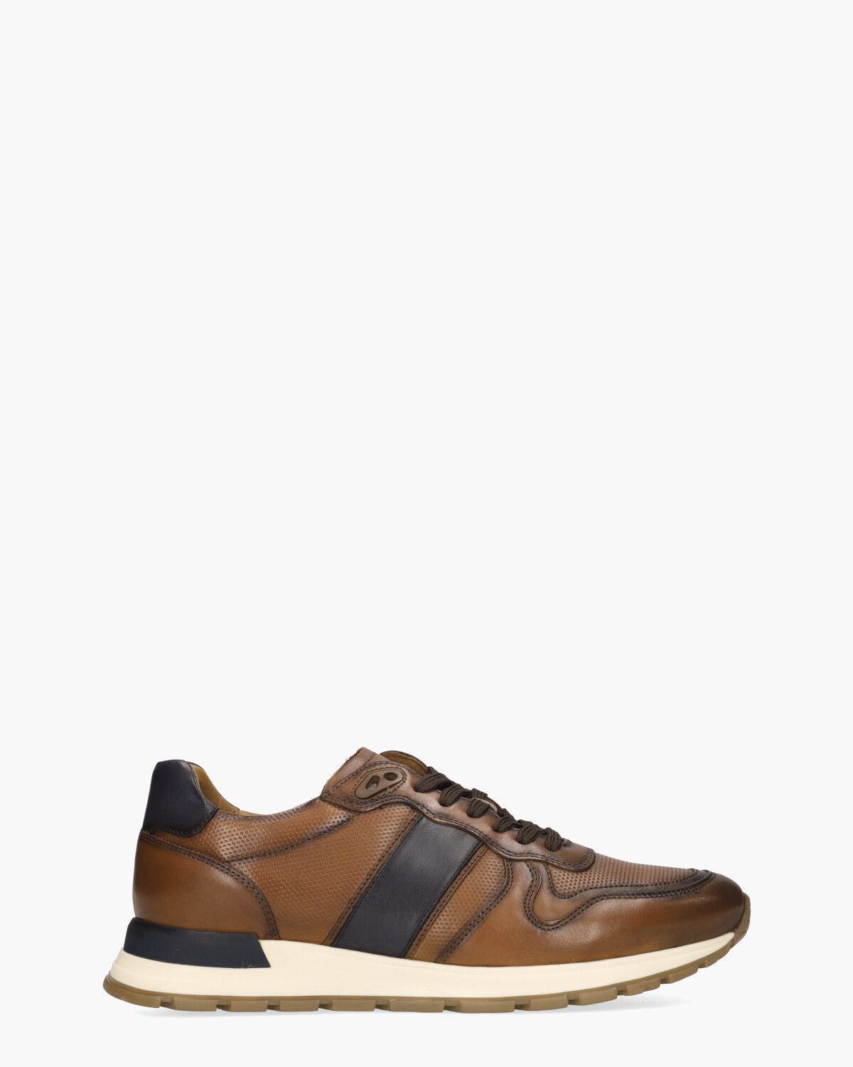 Winay Cognac/Donkerblauw Herensneakers