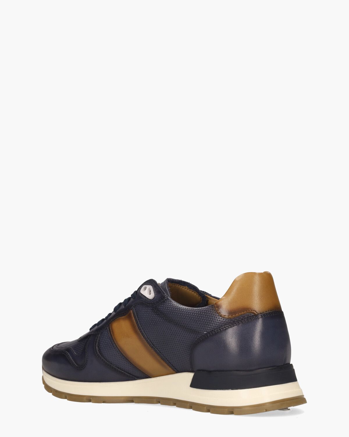 Winay Donkerblauw/Cognac Herensneakers