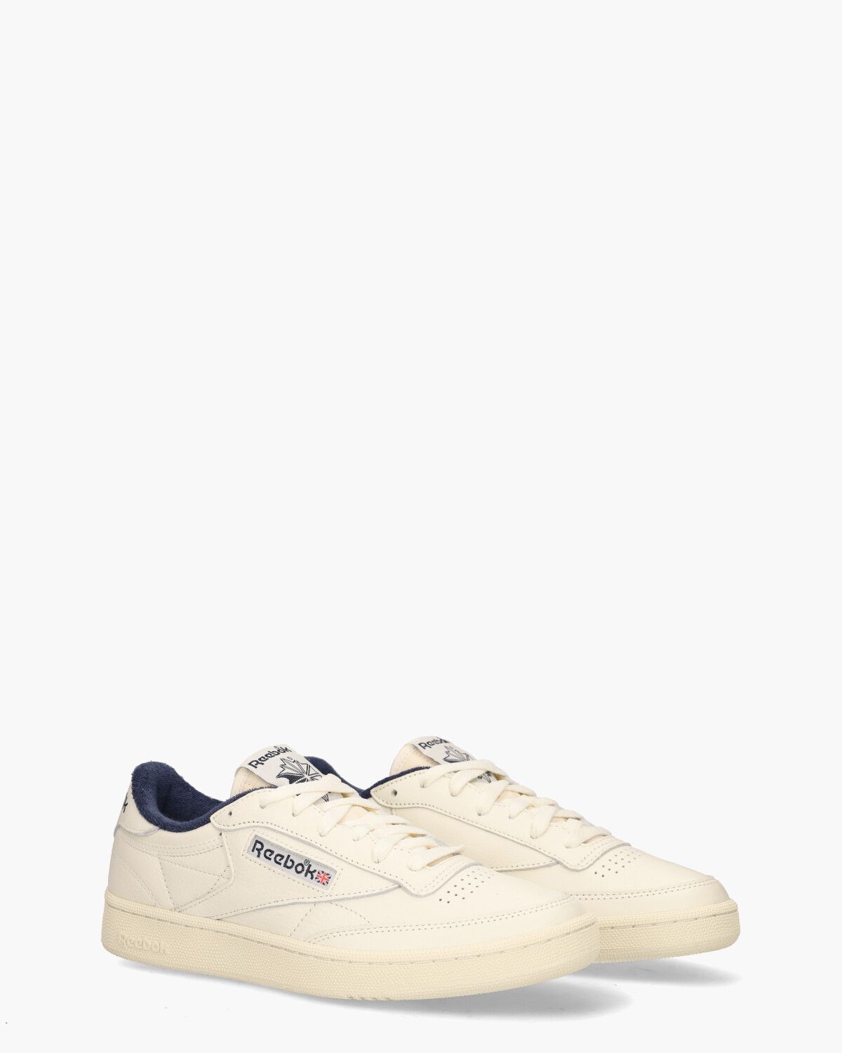 Club C85 Vintage Off-White/Donkerblauw Herensneakers