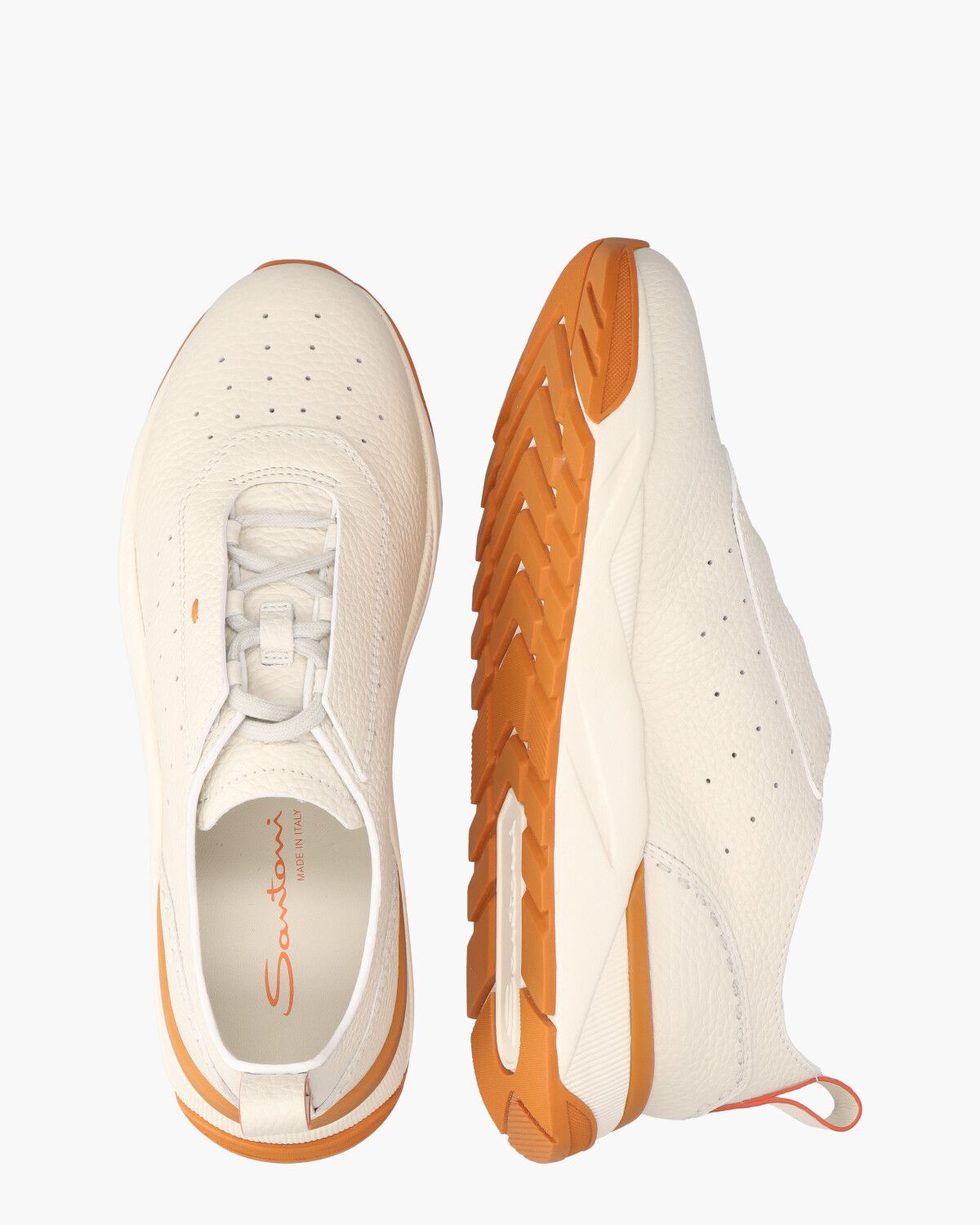 22032 Wit/Oranje Herensneakers