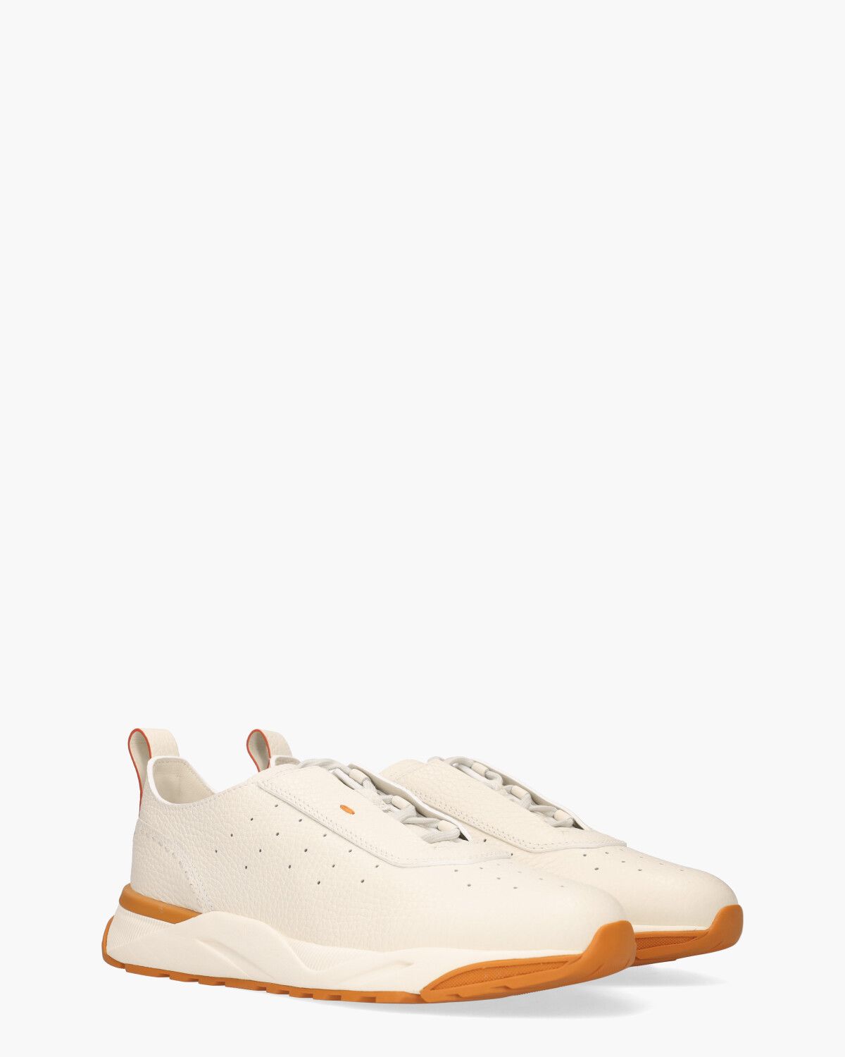 22032 Wit/Oranje Herensneakers