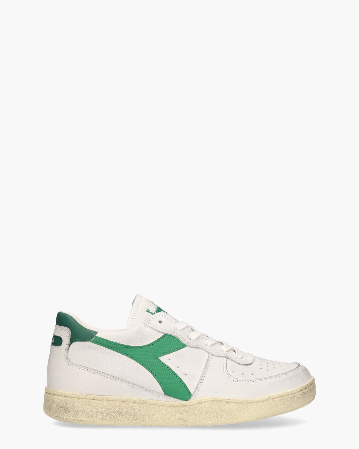 Mi Basket Low Used Wit/Groen Herensneakers