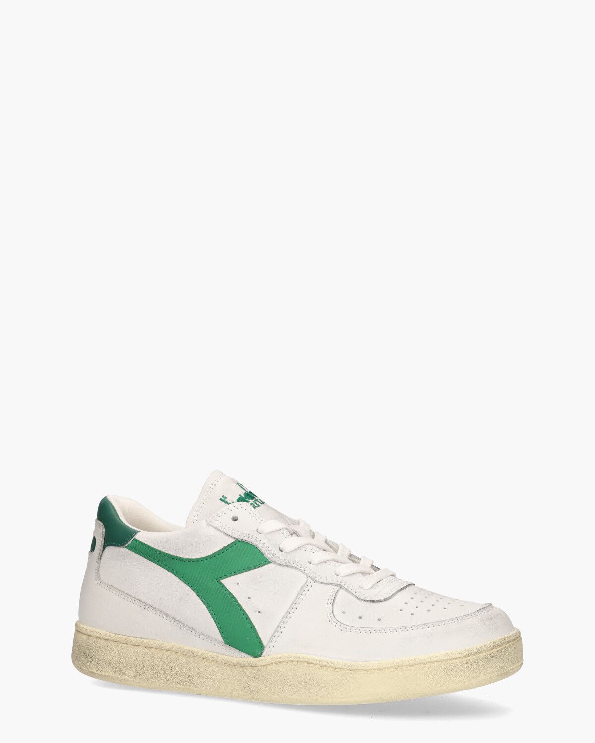 Mi Basket Low Used Wit/Groen Herensneakers