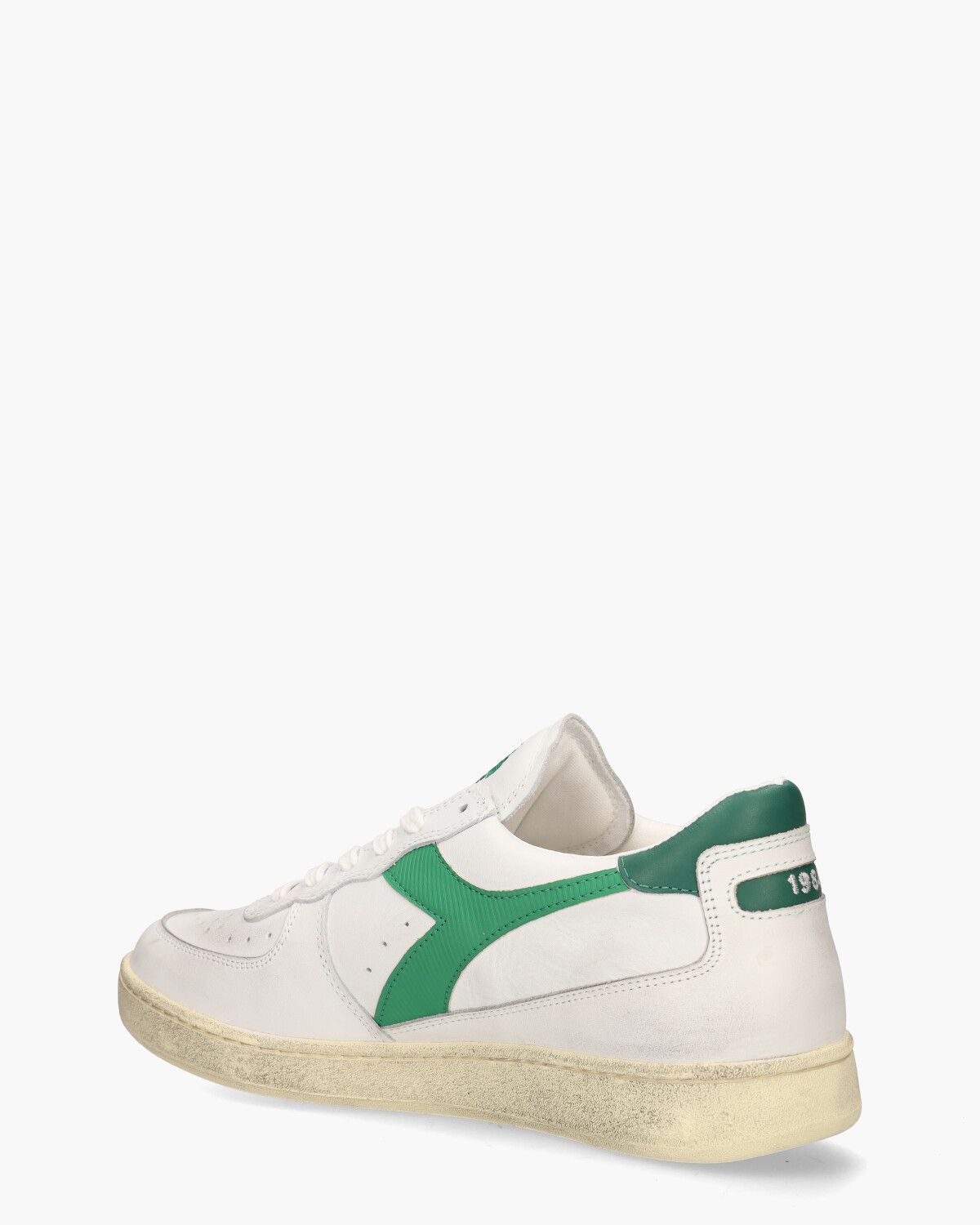 Mi Basket Low Used Wit/Groen Herensneakers