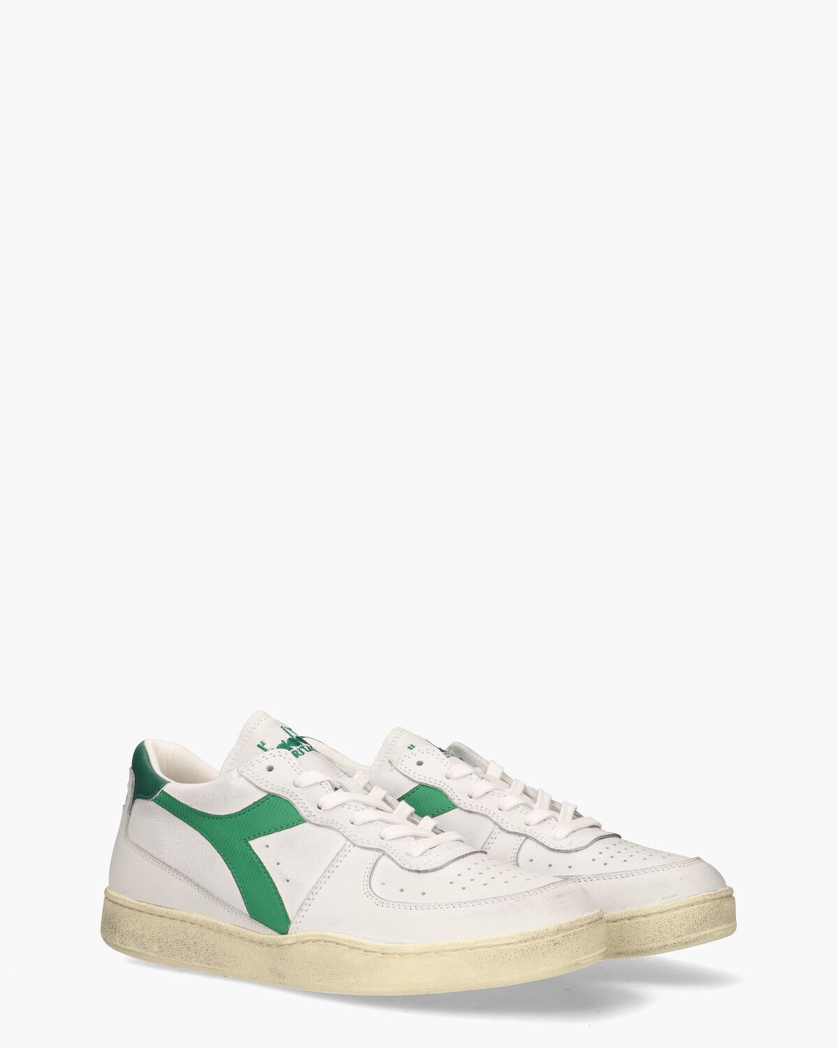 Mi Basket Low Used Wit/Groen Herensneakers