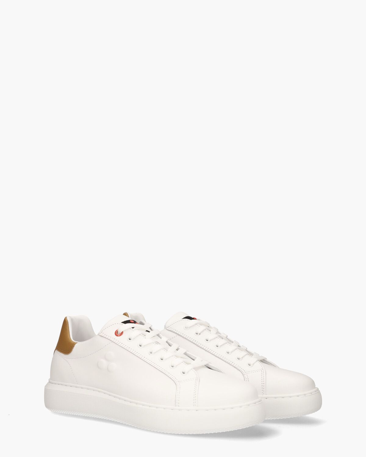 Helica 02 Wit/Cognac Herensneakers