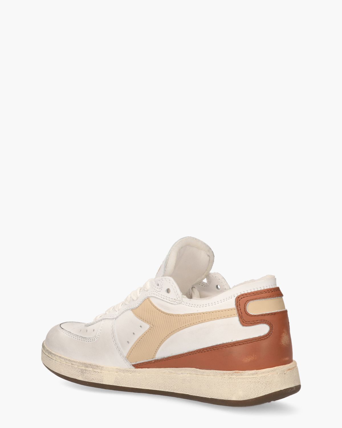 Mi Basket Row Cut Used Off-White/Beige Herensneakers