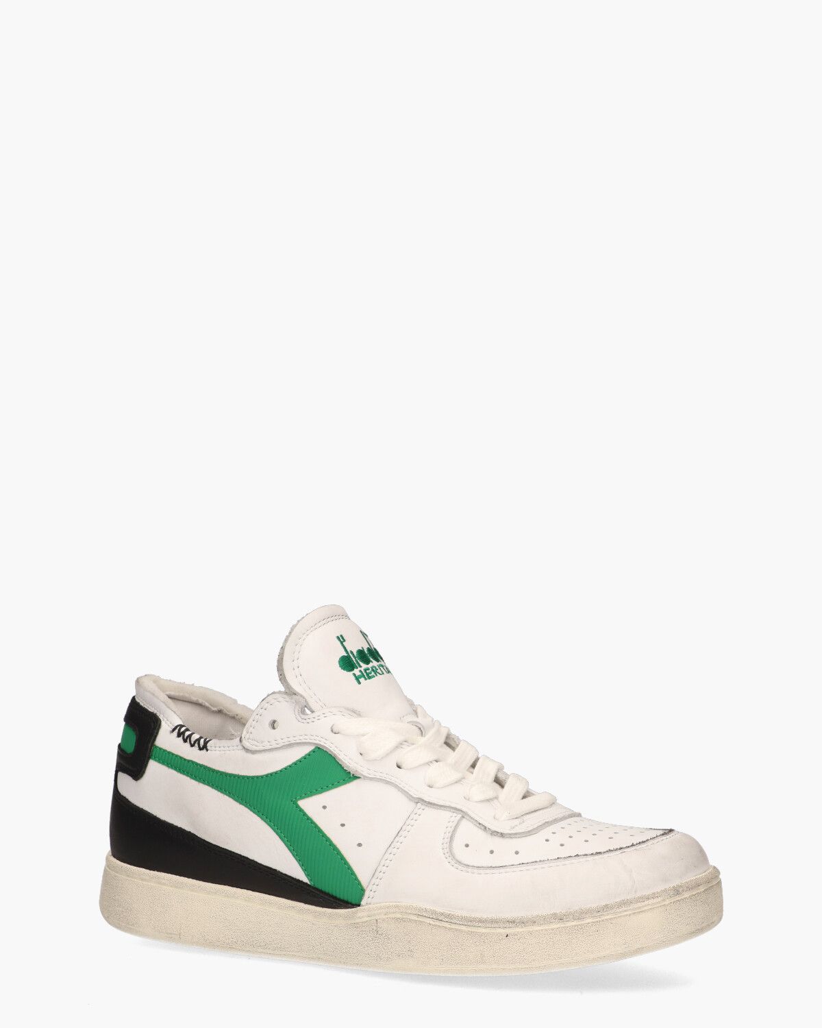 Mi Basket Row Cut Used Wit/Groen/Zwart Herensneakers