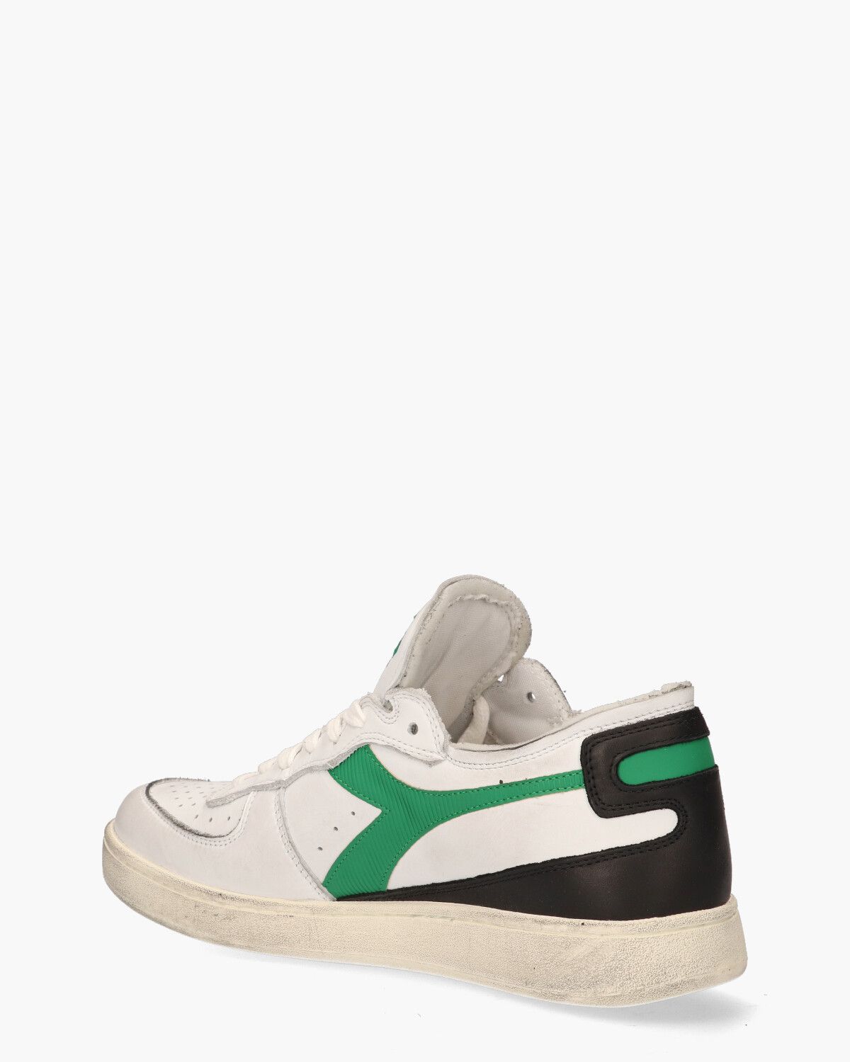 Mi Basket Row Cut Used Wit/Groen/Zwart Herensneakers