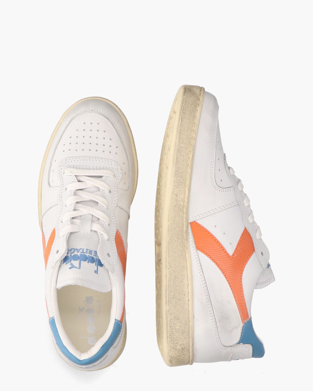 Mi Basket Low Used Wit/Multicolor Herensneakers