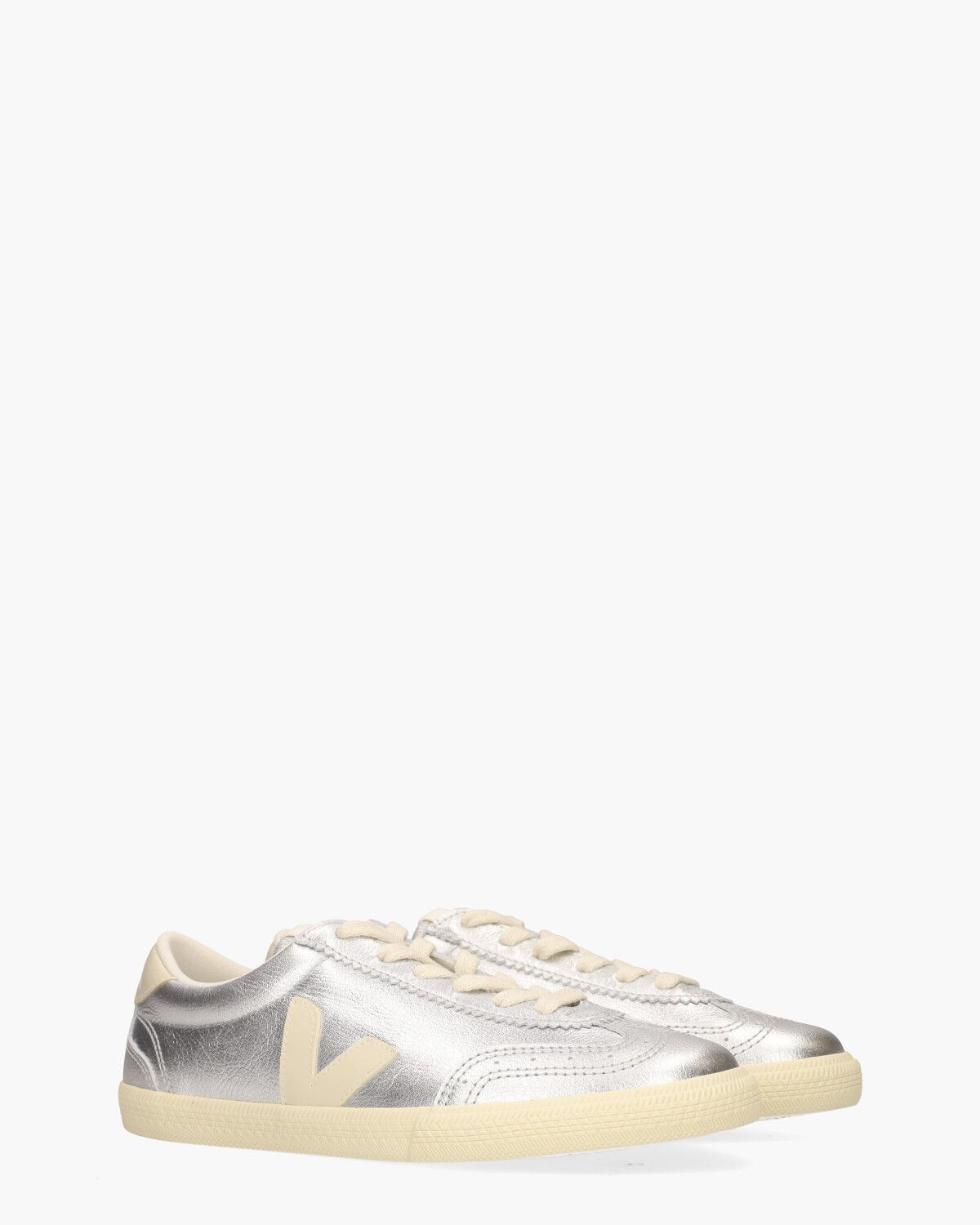 Volley Leather Zilver Damessneakers
