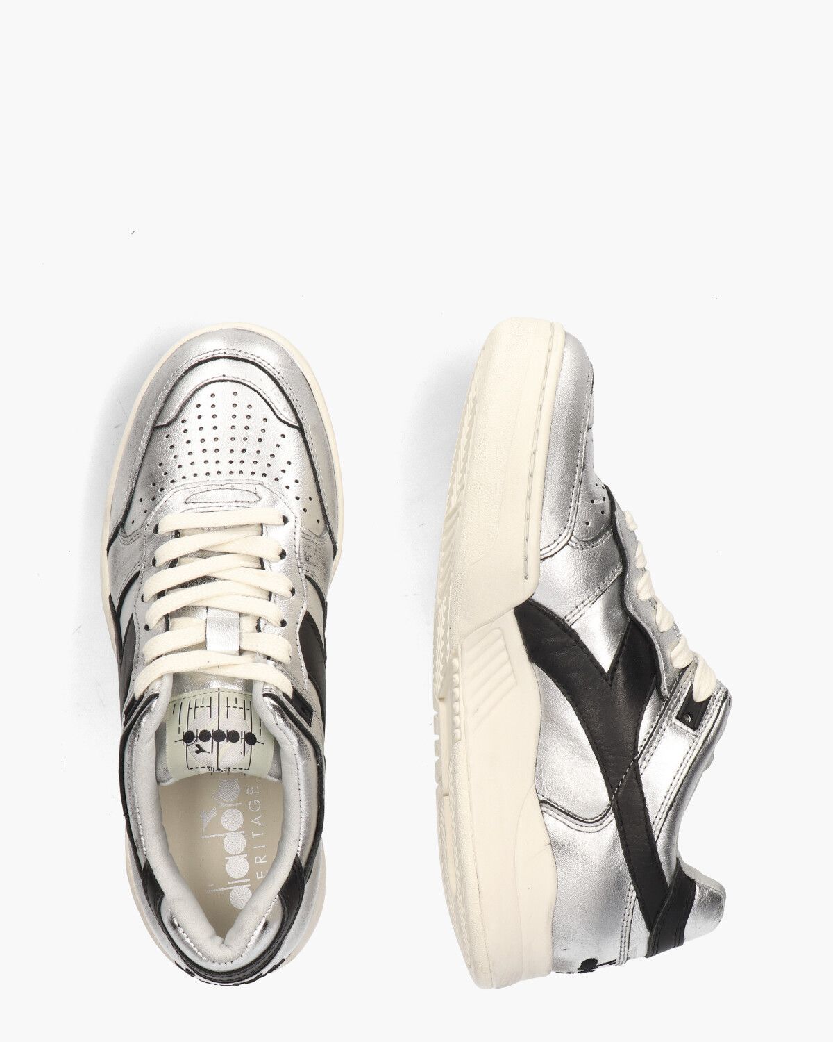 B.560 Metallic Zilver Damessneakers