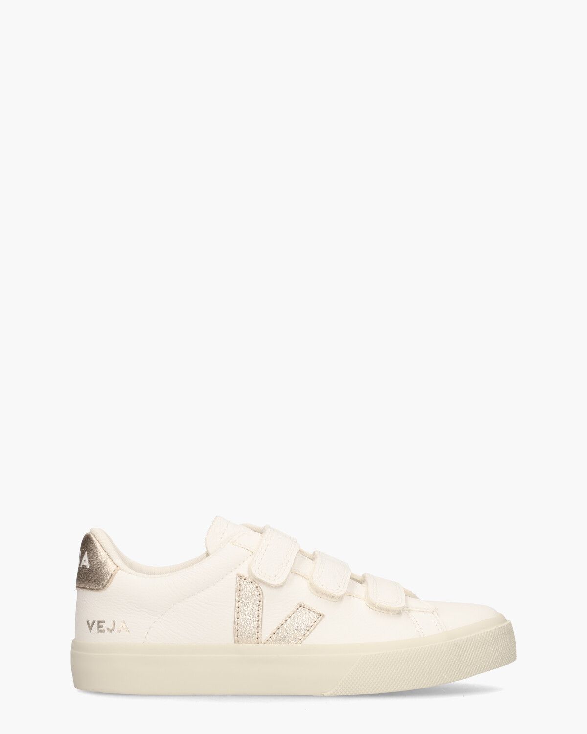 Recife Chromefree Leather Wit/Goud Damessneakers