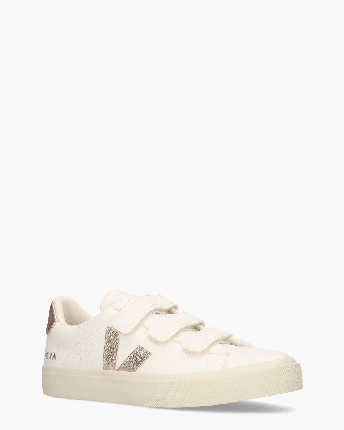 Recife Chromefree Leather Wit/Goud Damessneakers
