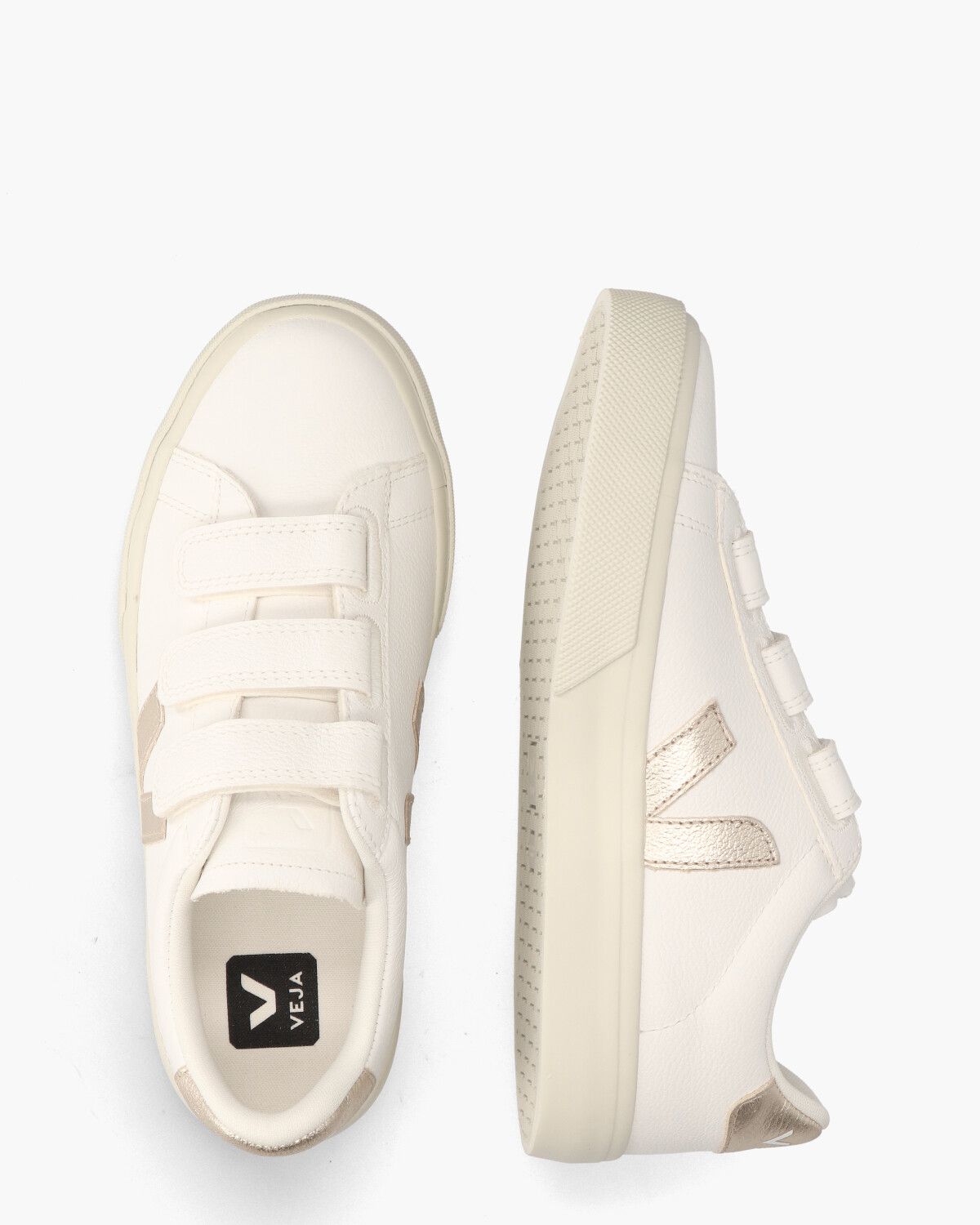 Recife Chromefree Leather Wit/Goud Damessneakers