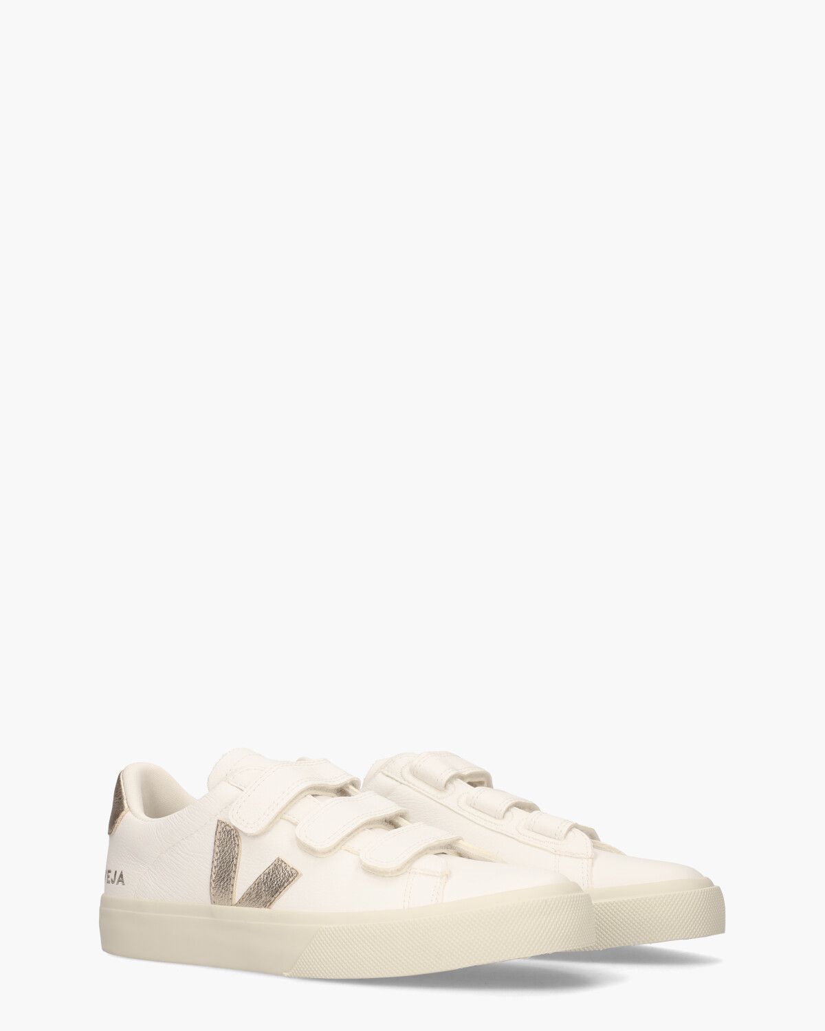 Recife Chromefree Leather Wit/Goud Damessneakers