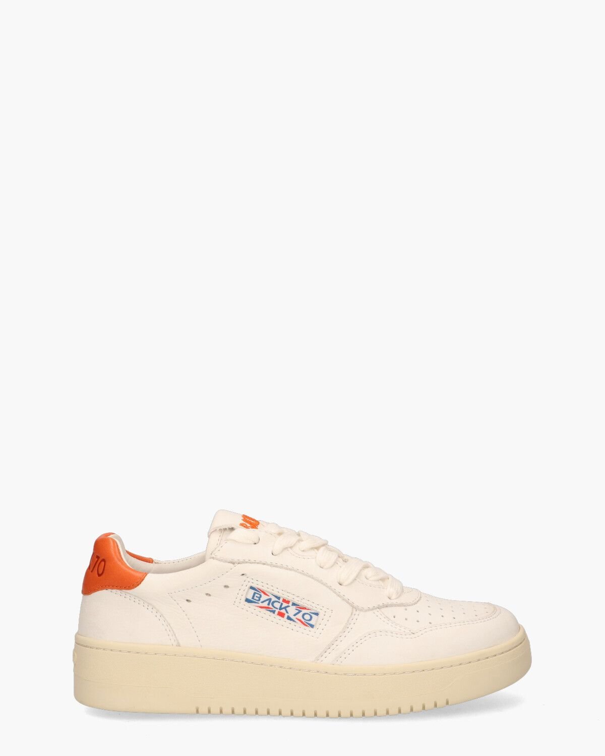 Slam L Off-White/Oranje Damessneakers