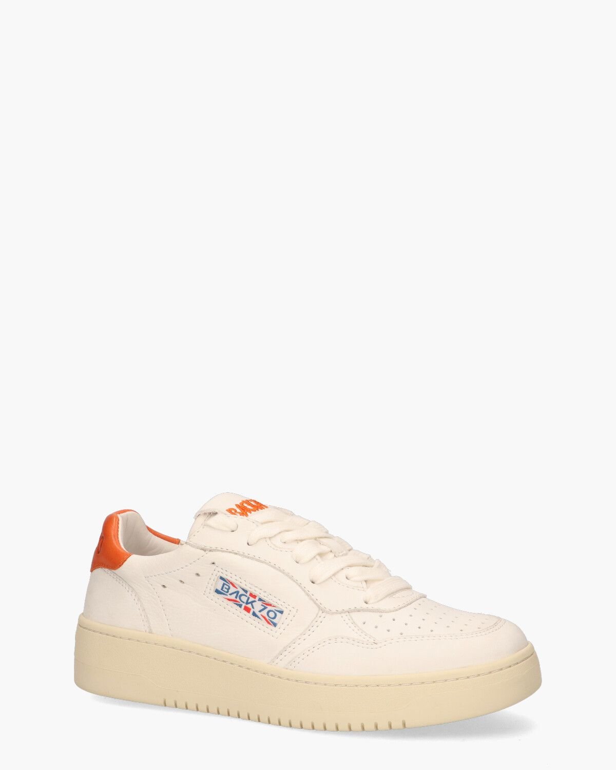 Slam L Off-White/Oranje Damessneakers