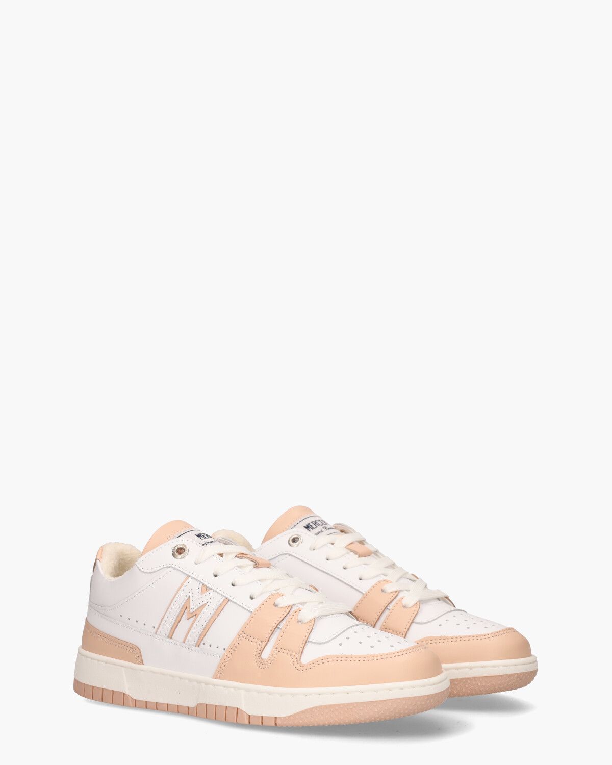 The Brooklyn M Wit/Roze Damessneakers