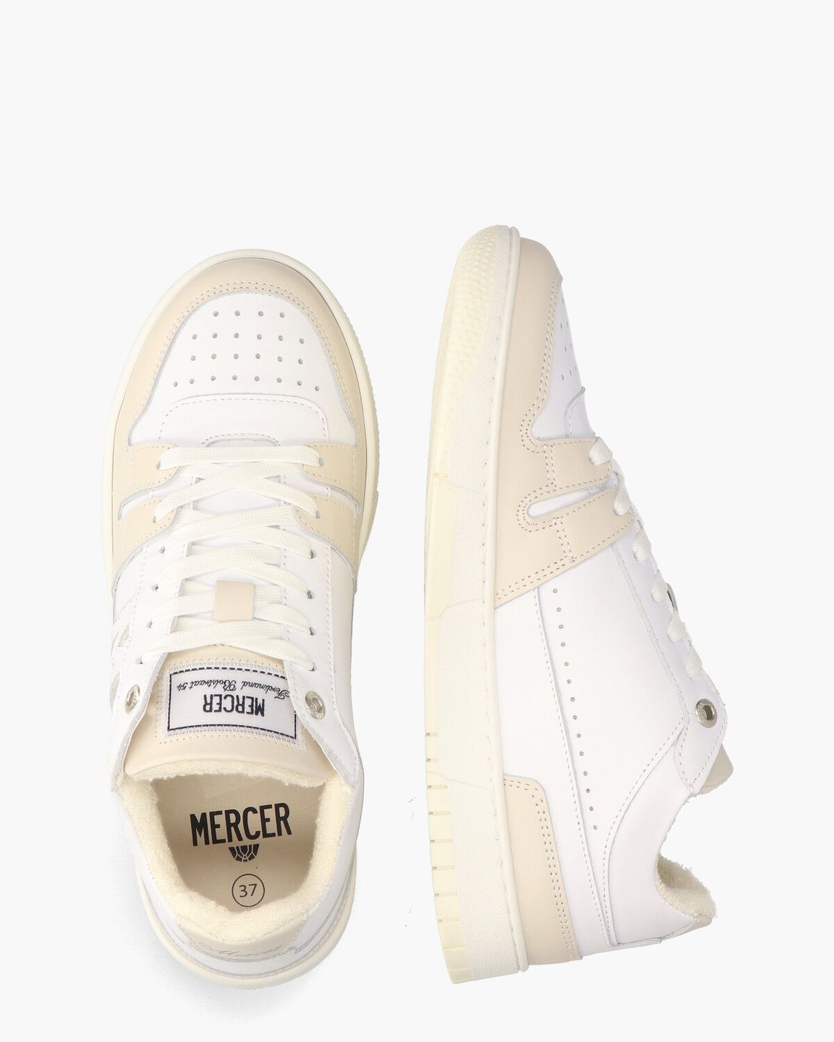 The Brooklyn M Wit/Ecru Damessneakers