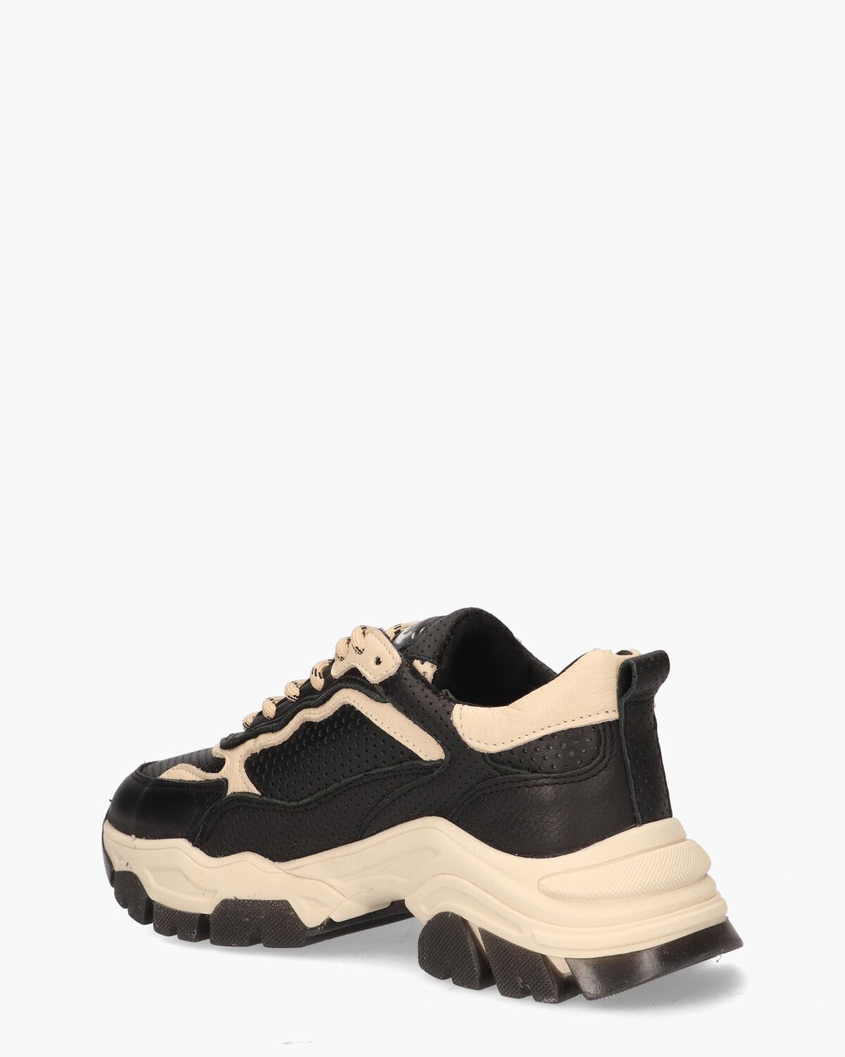 Tayke-Over Zwart/Beige Damessneakers
