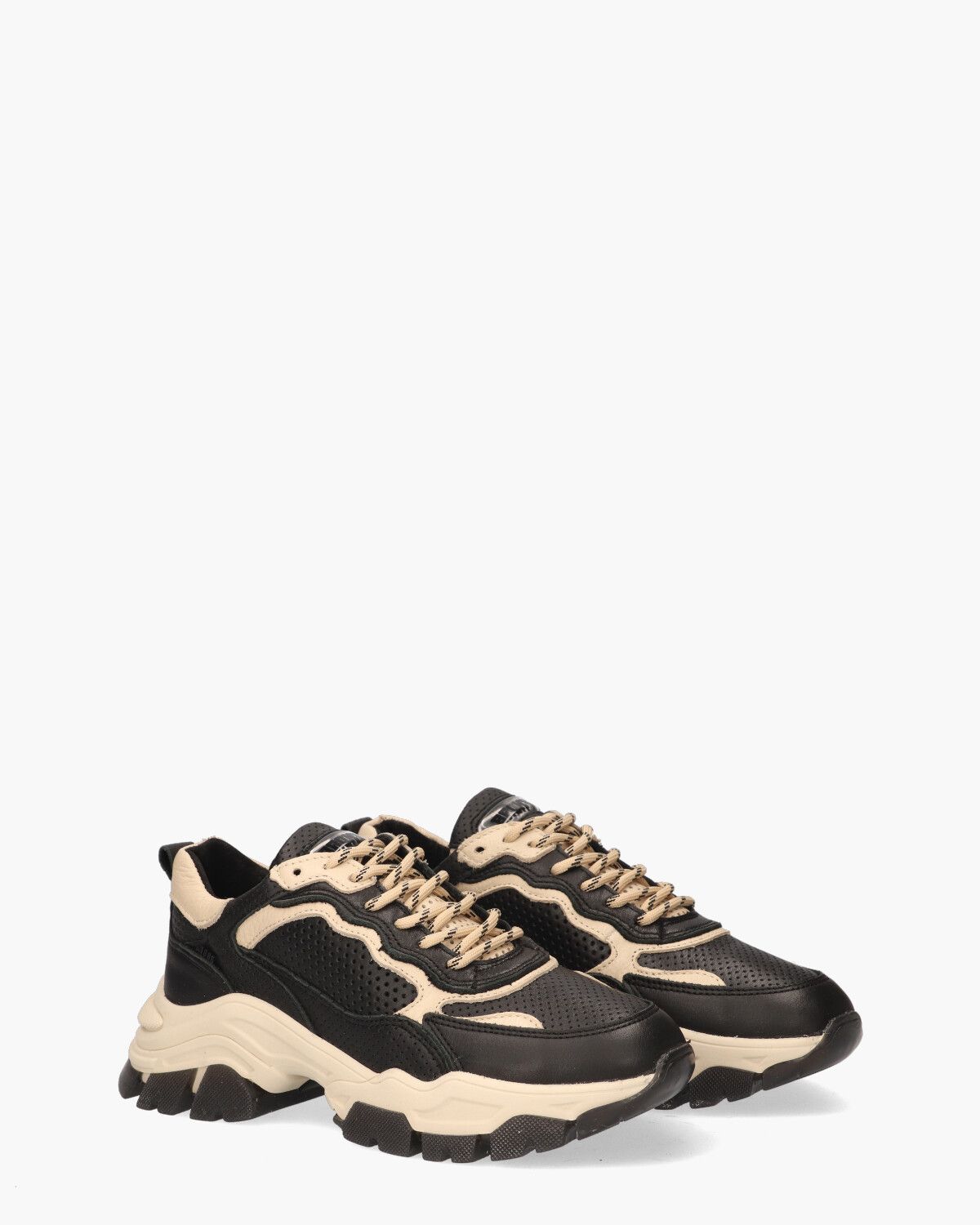 Tayke-Over Zwart/Beige Damessneakers