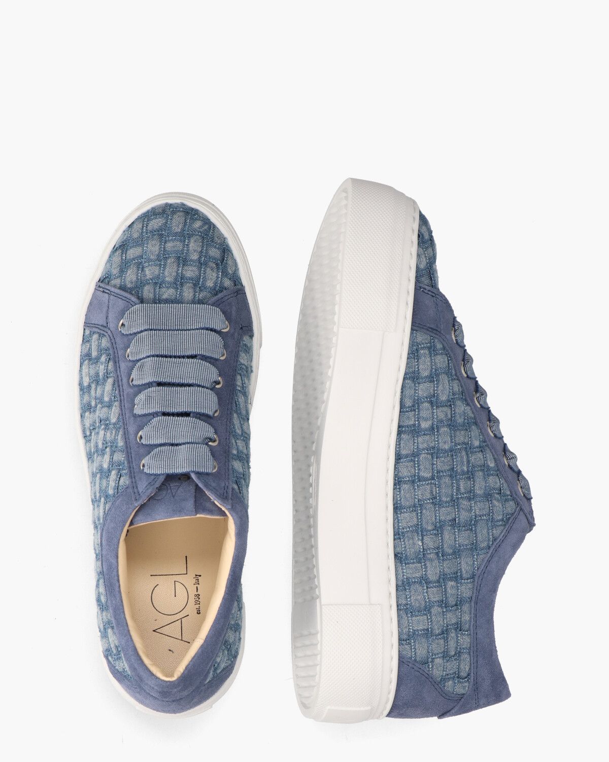 Mollie Jeansblauw Damessneakers