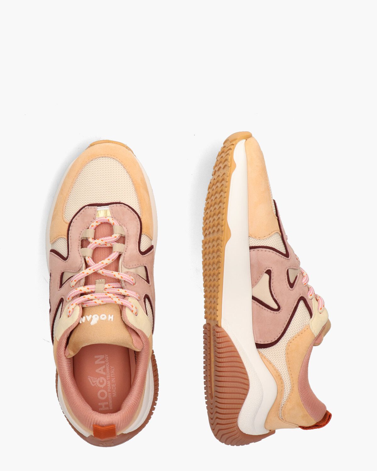 H597 Ecru/Multicolor Damessneakers