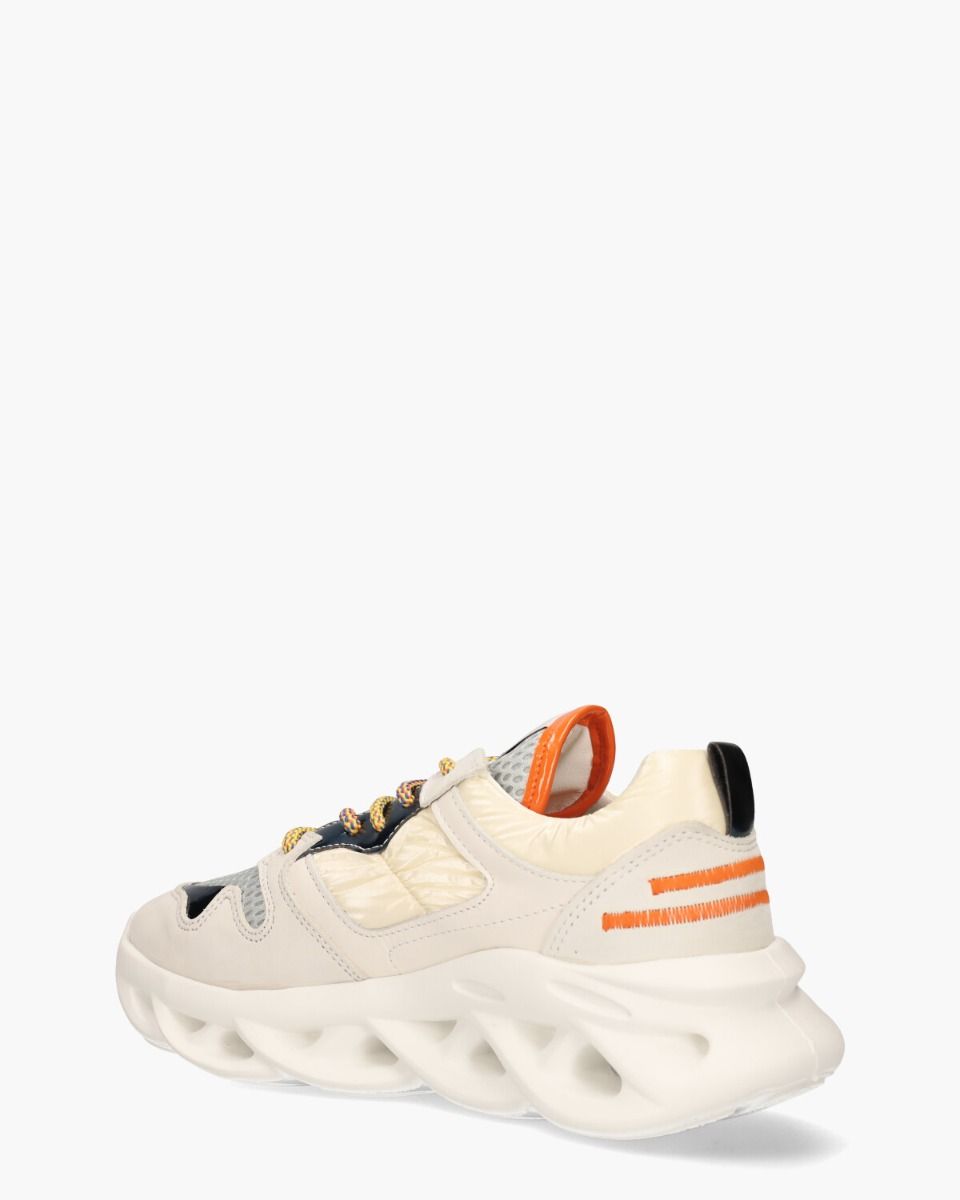Cassandra Off-White/Blauw Damessneakers