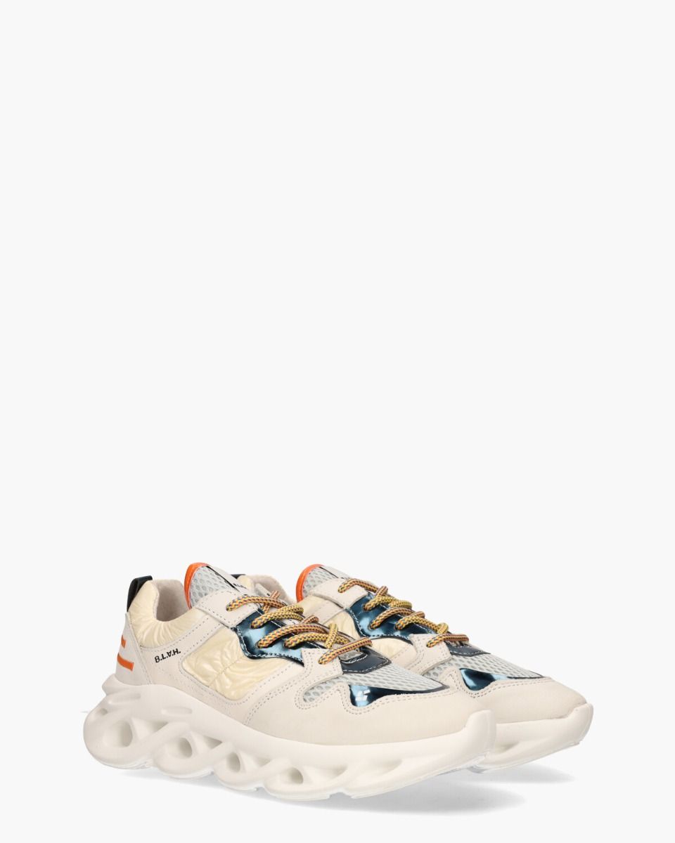 Cassandra Off-White/Blauw Damessneakers