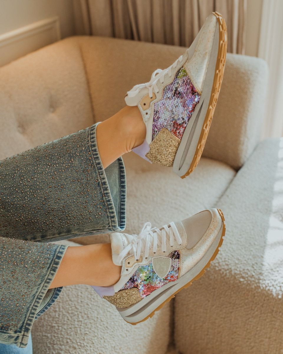 Model Tropez Haute Zilver/Multicolor Damessneakers