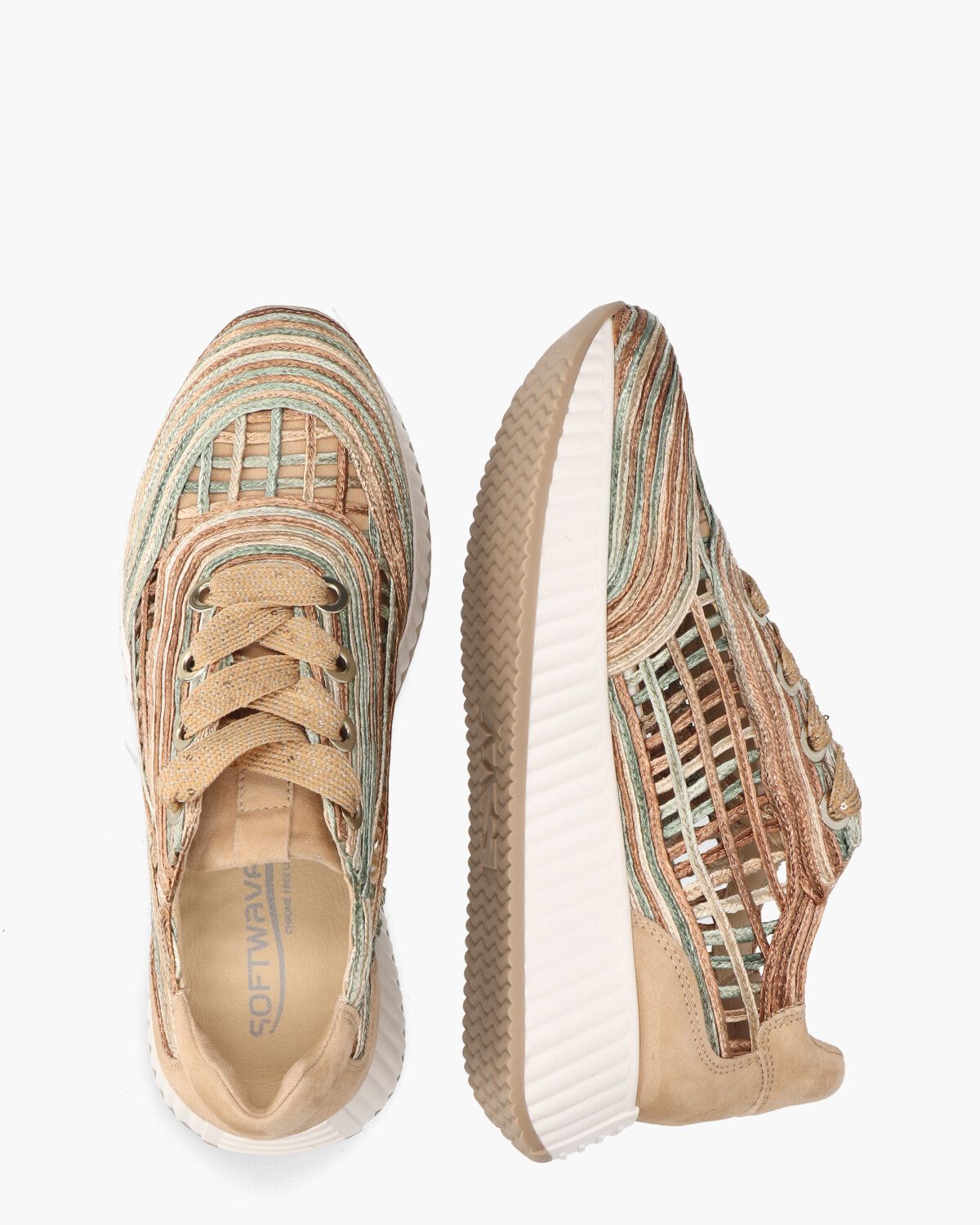 Ardi Lichtbruin/Multicolor Damessneakers