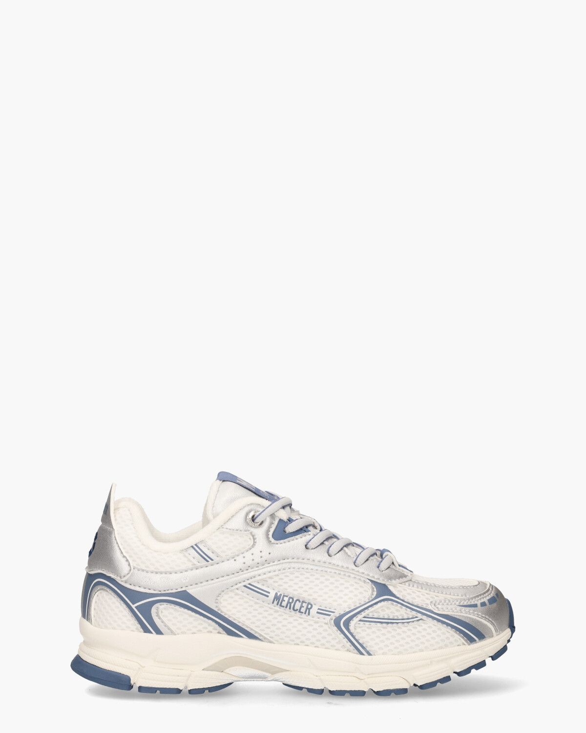 The Re-Run Speed Wit/Blauw/Zilver Damessneakers