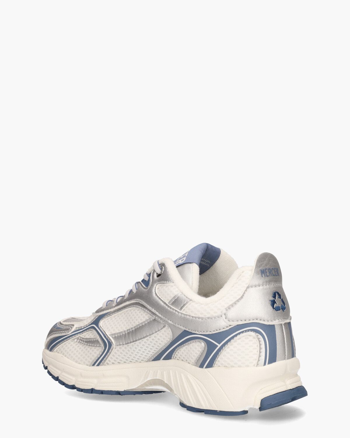 The Re-Run Speed Wit/Blauw/Zilver Damessneakers