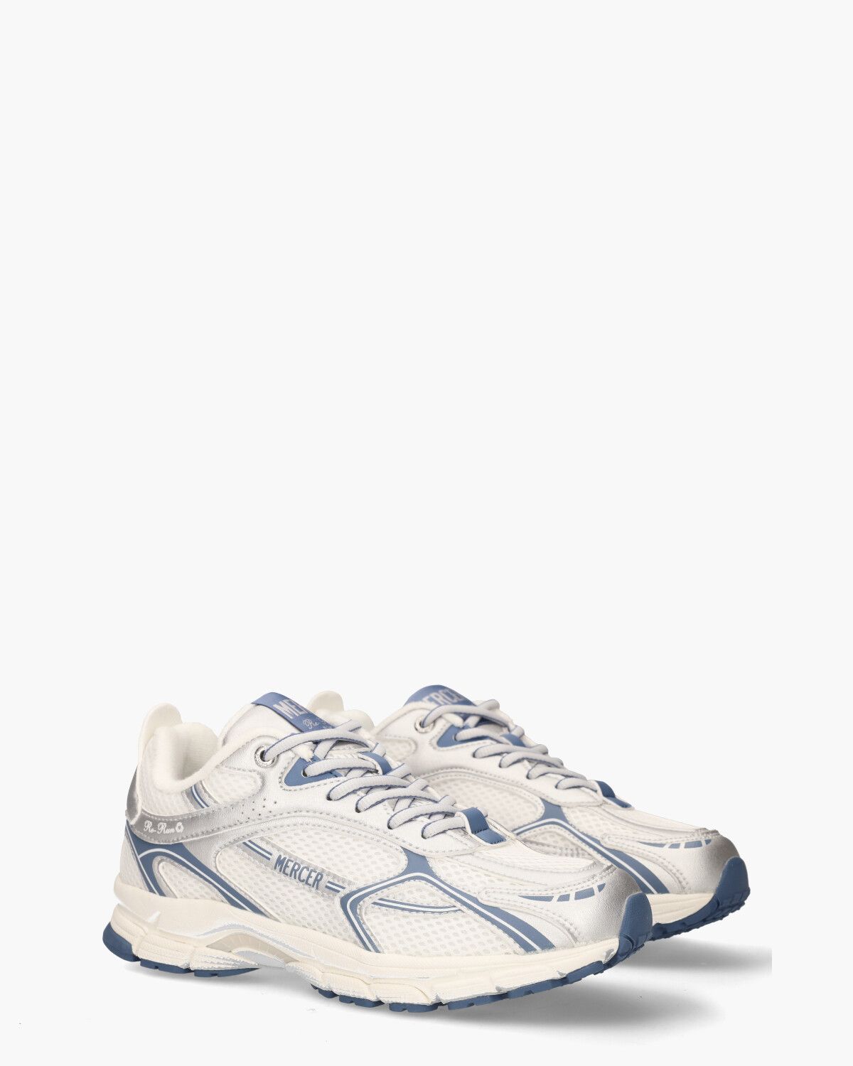 The Re-Run Speed Wit/Blauw/Zilver Damessneakers