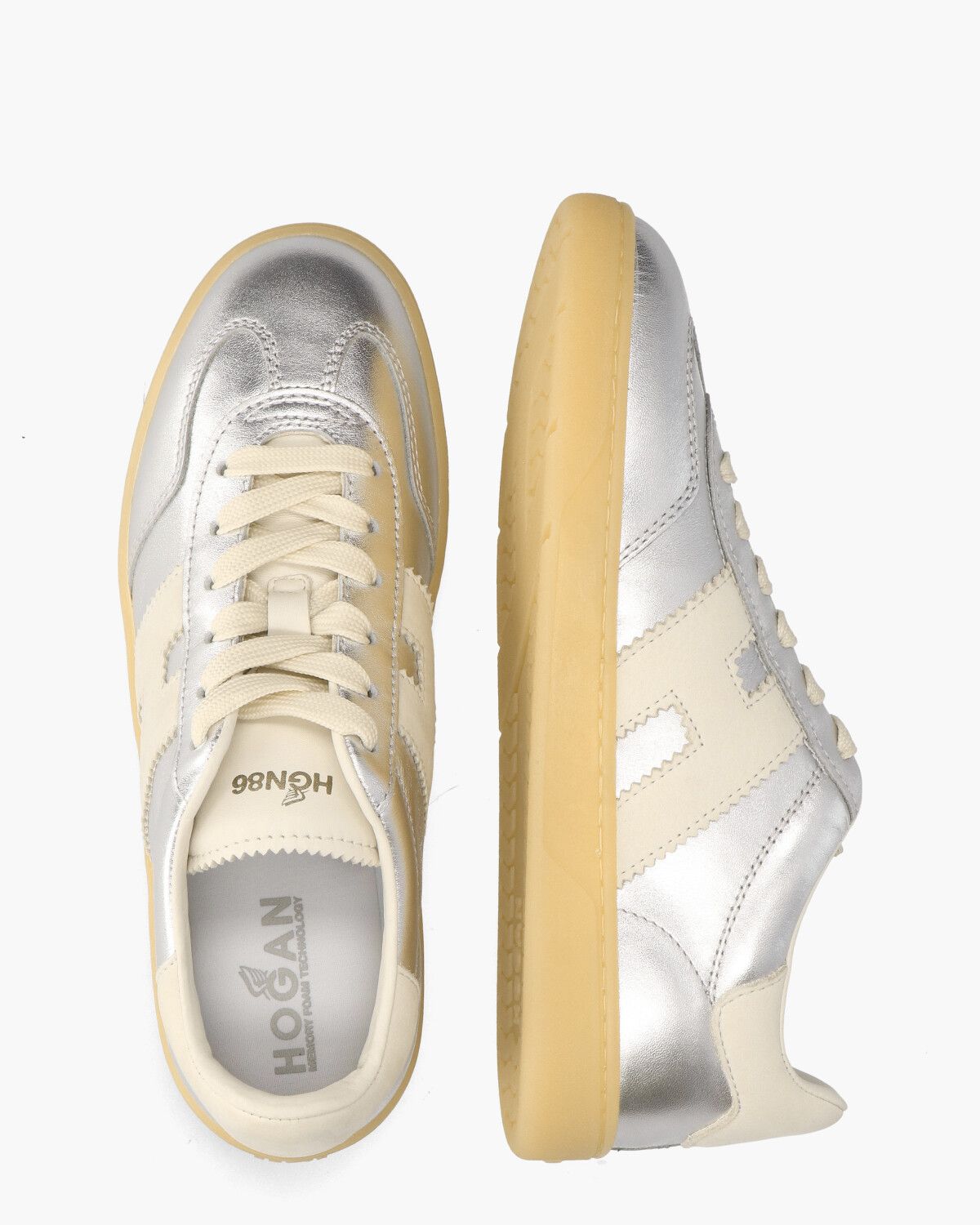 Cool Zilver/Off-White Damessneakers