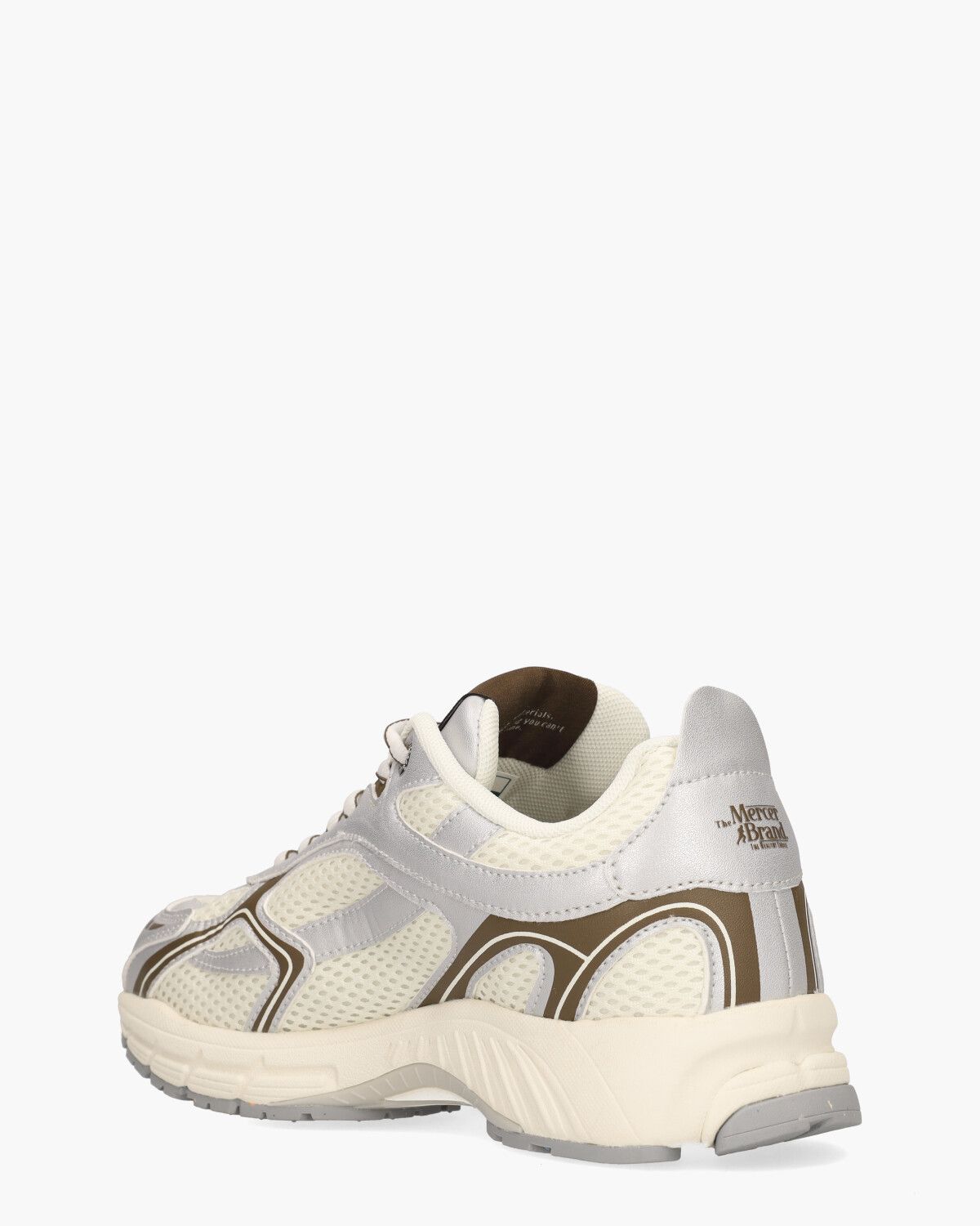 The Re-Run Speed Off-White/Zilver/Donkerbruin Damessneakers