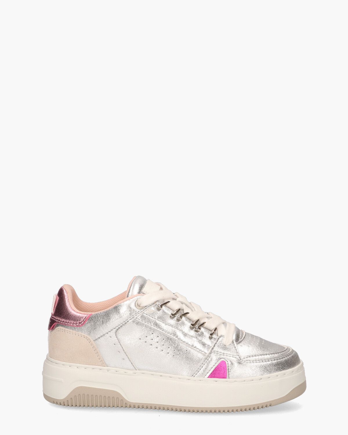 Basket Buxton Zilver Damessneakers
