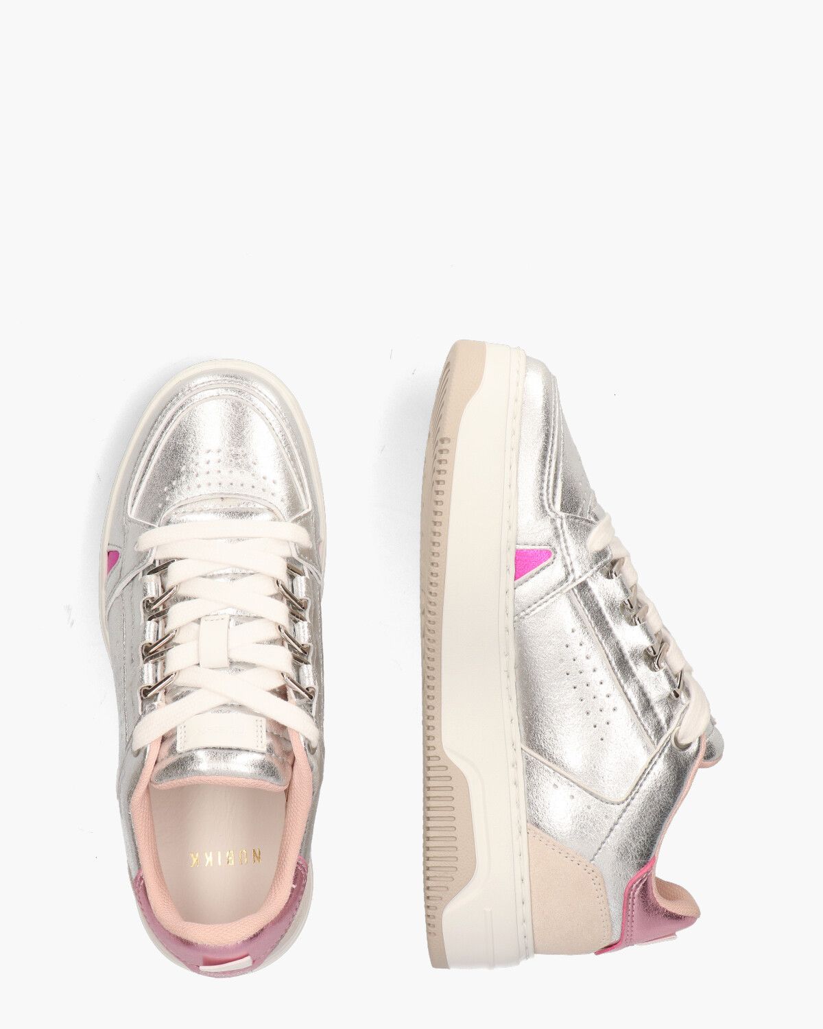 Basket Buxton Zilver Damessneakers
