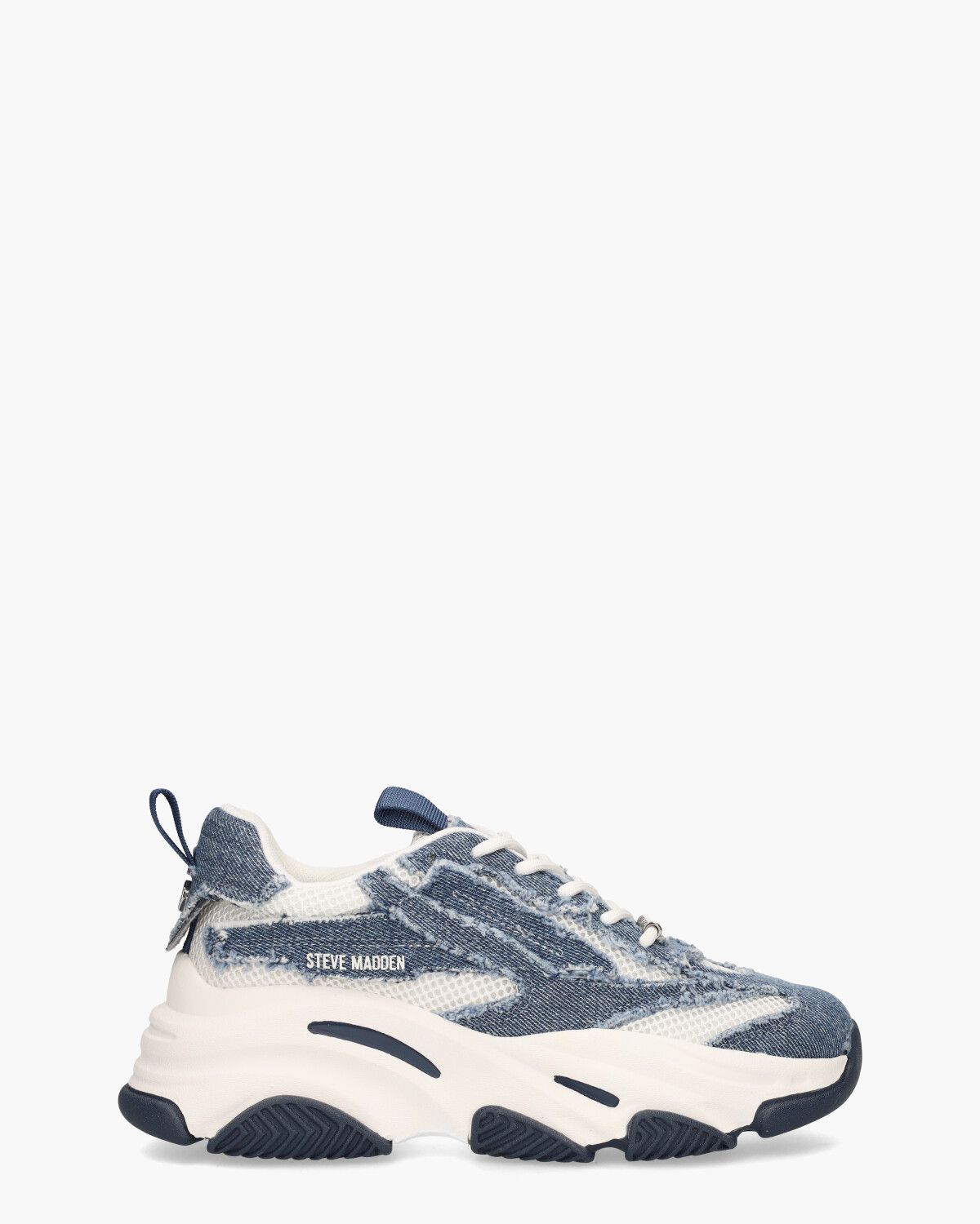 Possession-E Jeansblauw/Wit Damessneakers