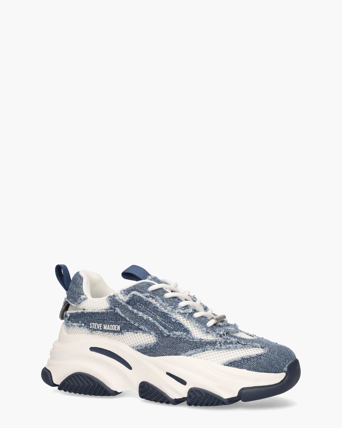 Possession-E Jeansblauw/Wit Damessneakers