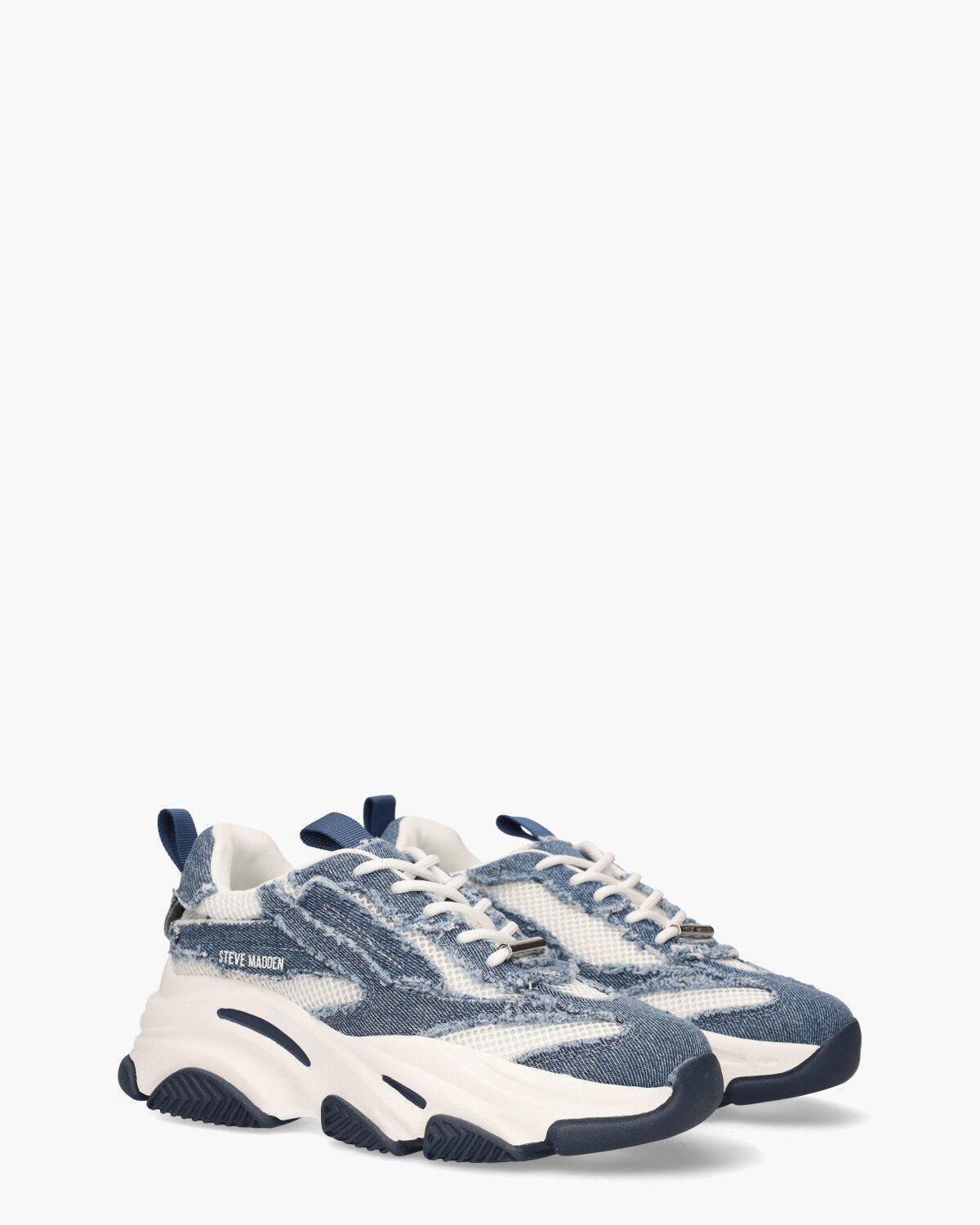 Possession-E Jeansblauw/Wit Damessneakers