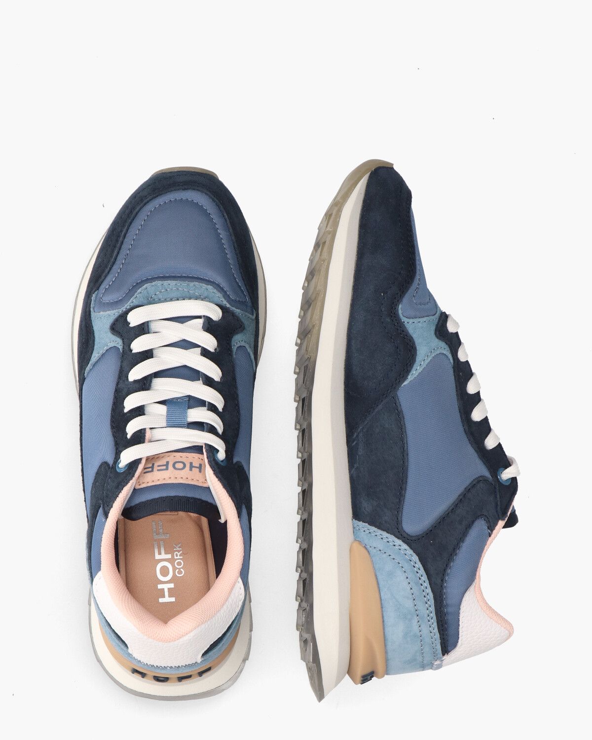 Cork Blauw Damessneakers