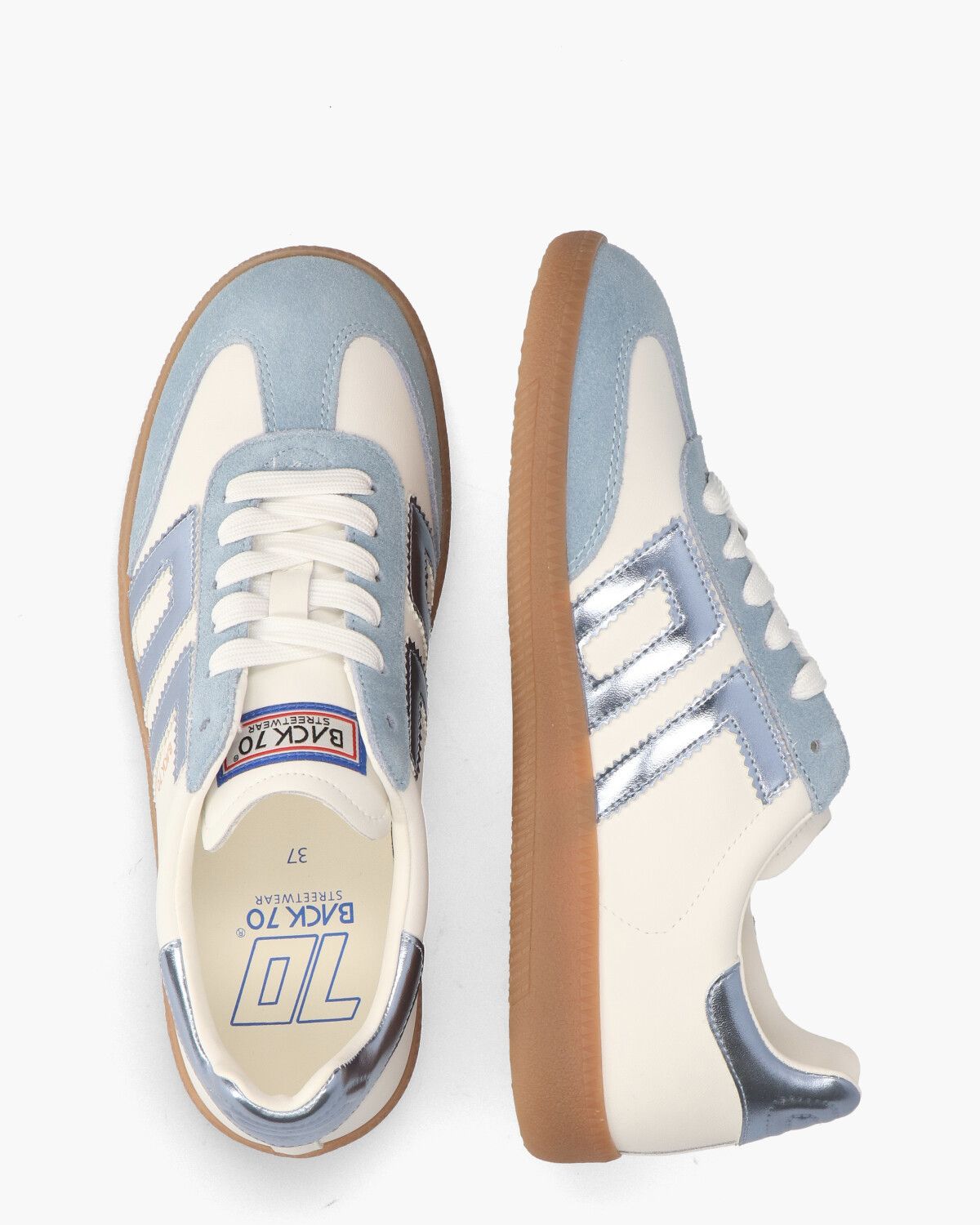Cloud 2502-19 Wit/Blauw Damessneakers