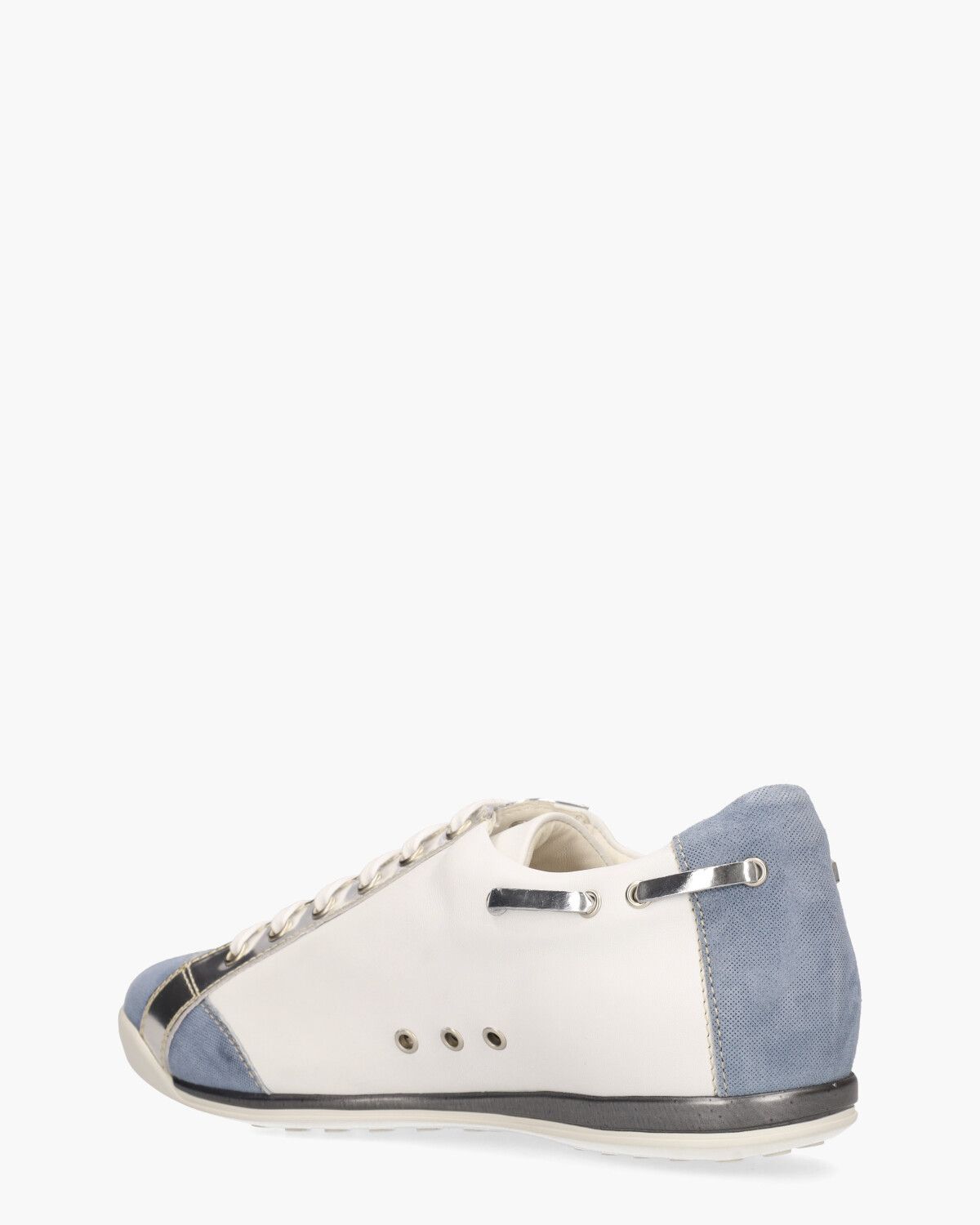 L902024 Wit/Lichtblauw Damessneakers