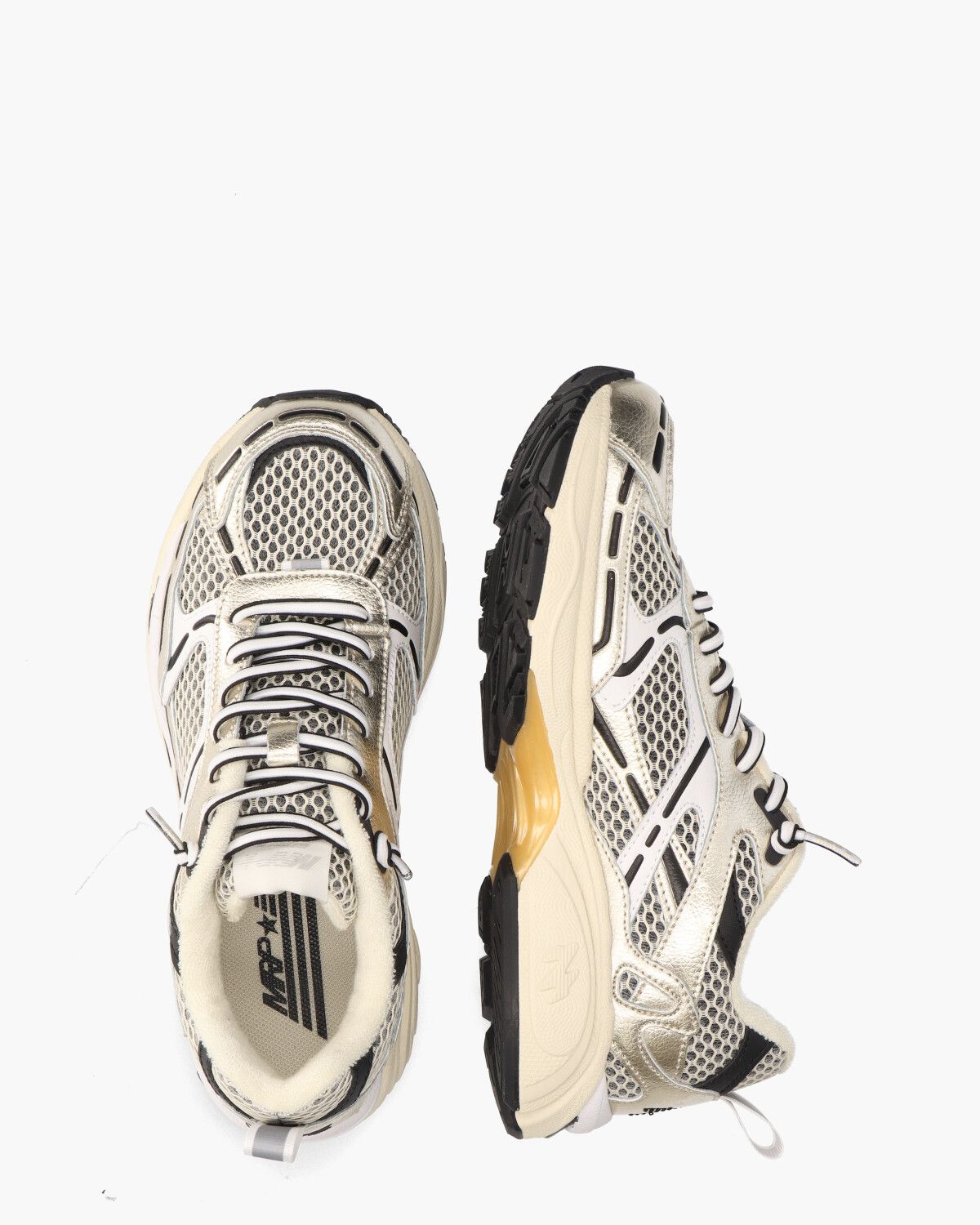 MRP01 Zwart/Wit/Goud Damessneakers